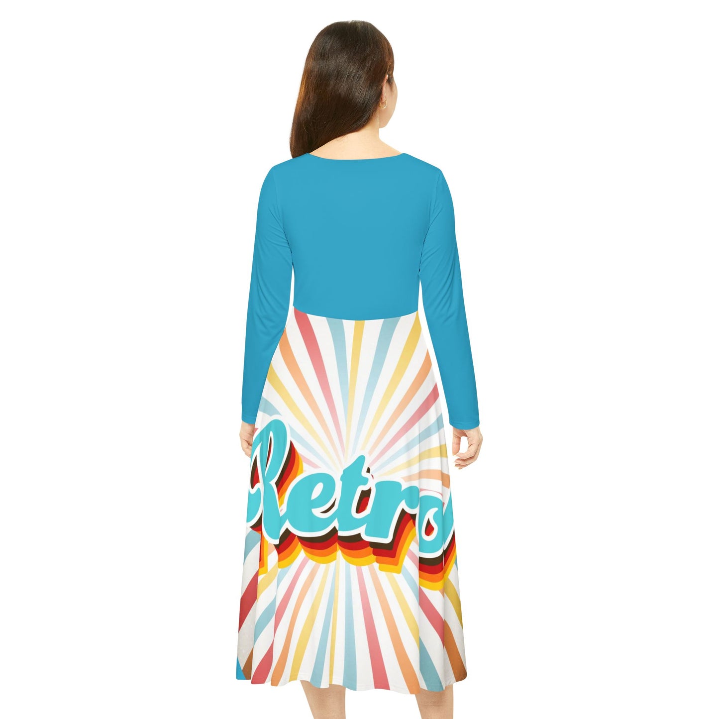 Women's Long Sleeve Dress (Hippie 8))