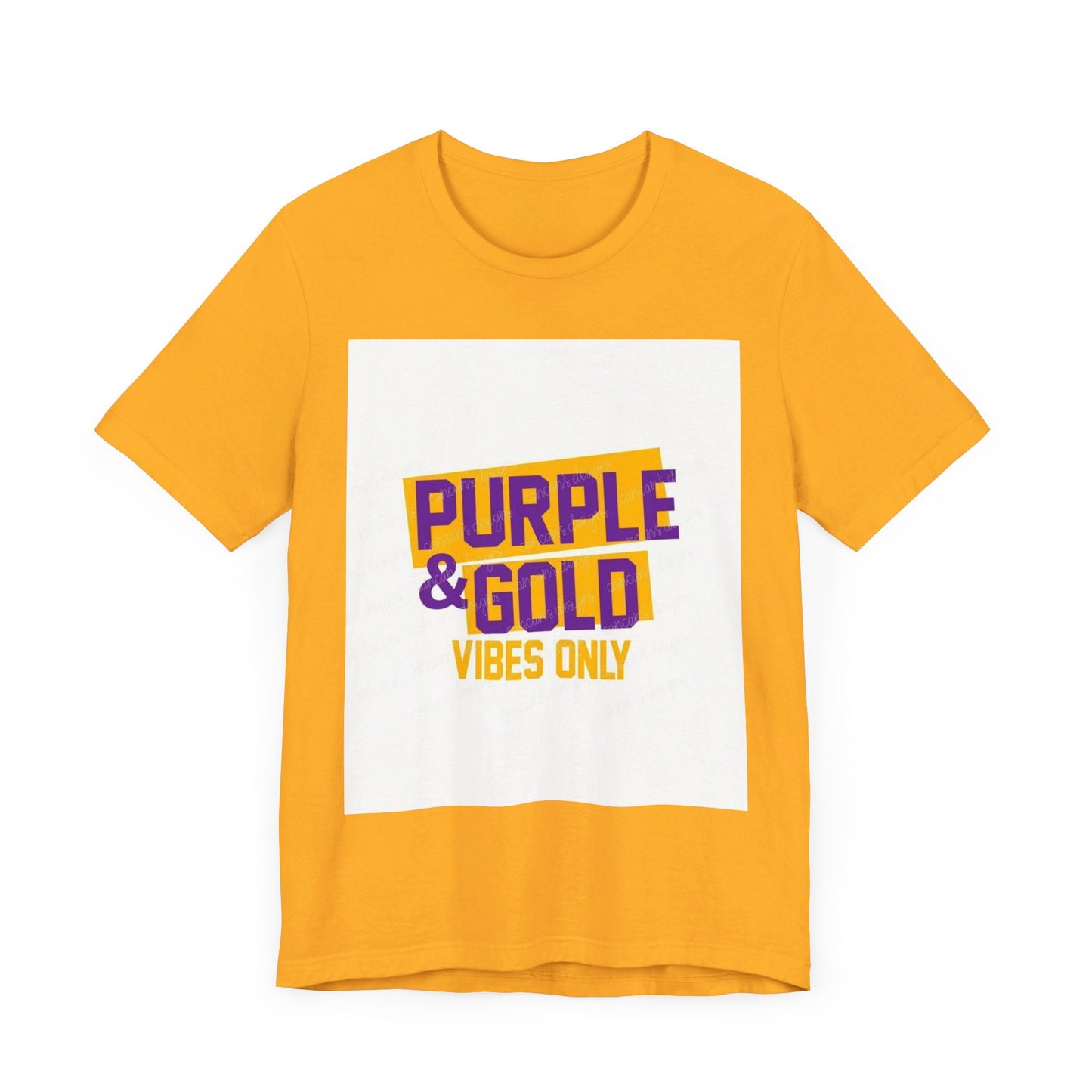 Unisex Jersey Short Sleeve Tee(Purple and Gold)