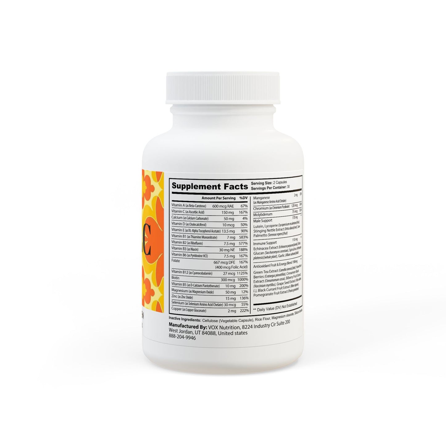 Be ye covered llc Multivitamin for Men Supplement (60 Capsules)