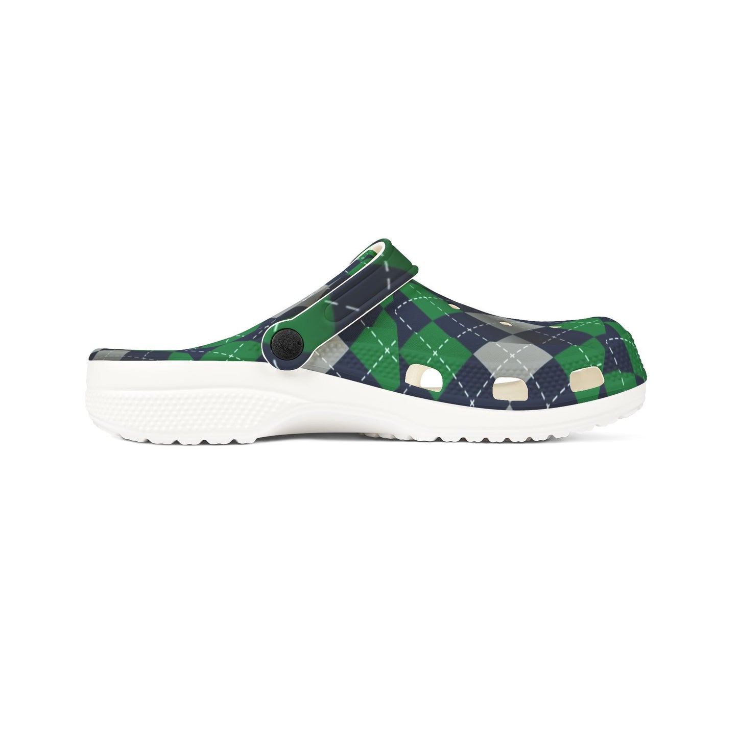 Blue and green Clogs