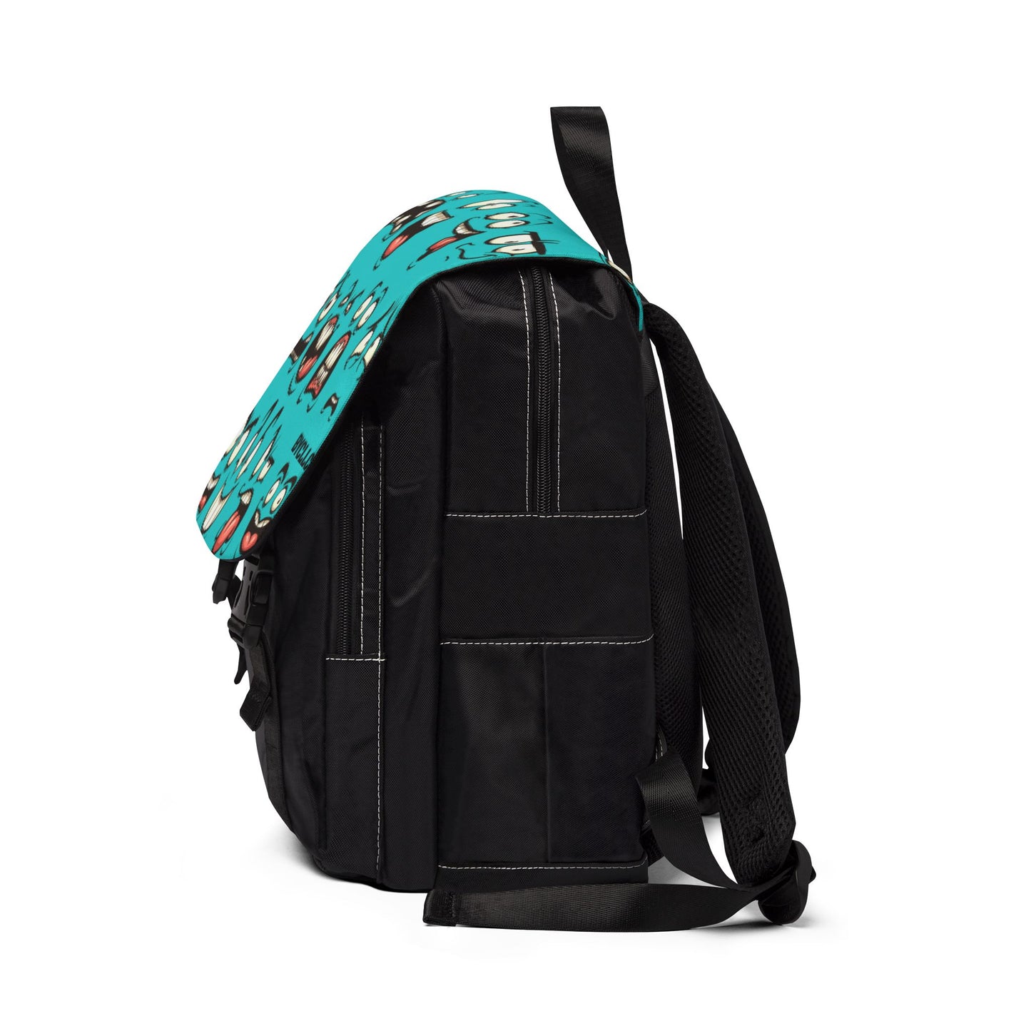 Casual Shoulder Backpack(Blue Smiles)