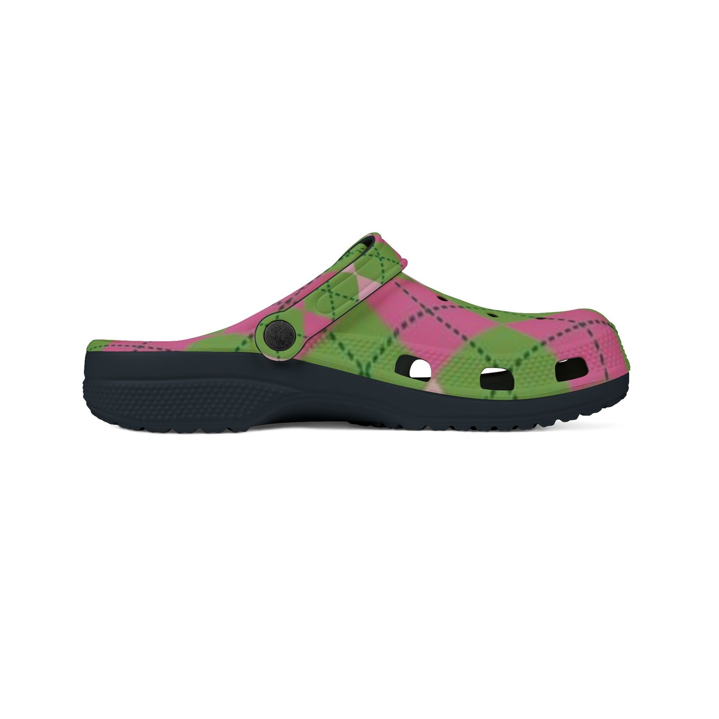 Pink and Green Clogs