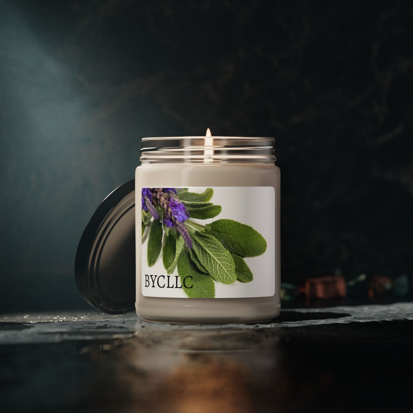 Be ye covered llc White sage and Lavender Soy Candle, 9oz