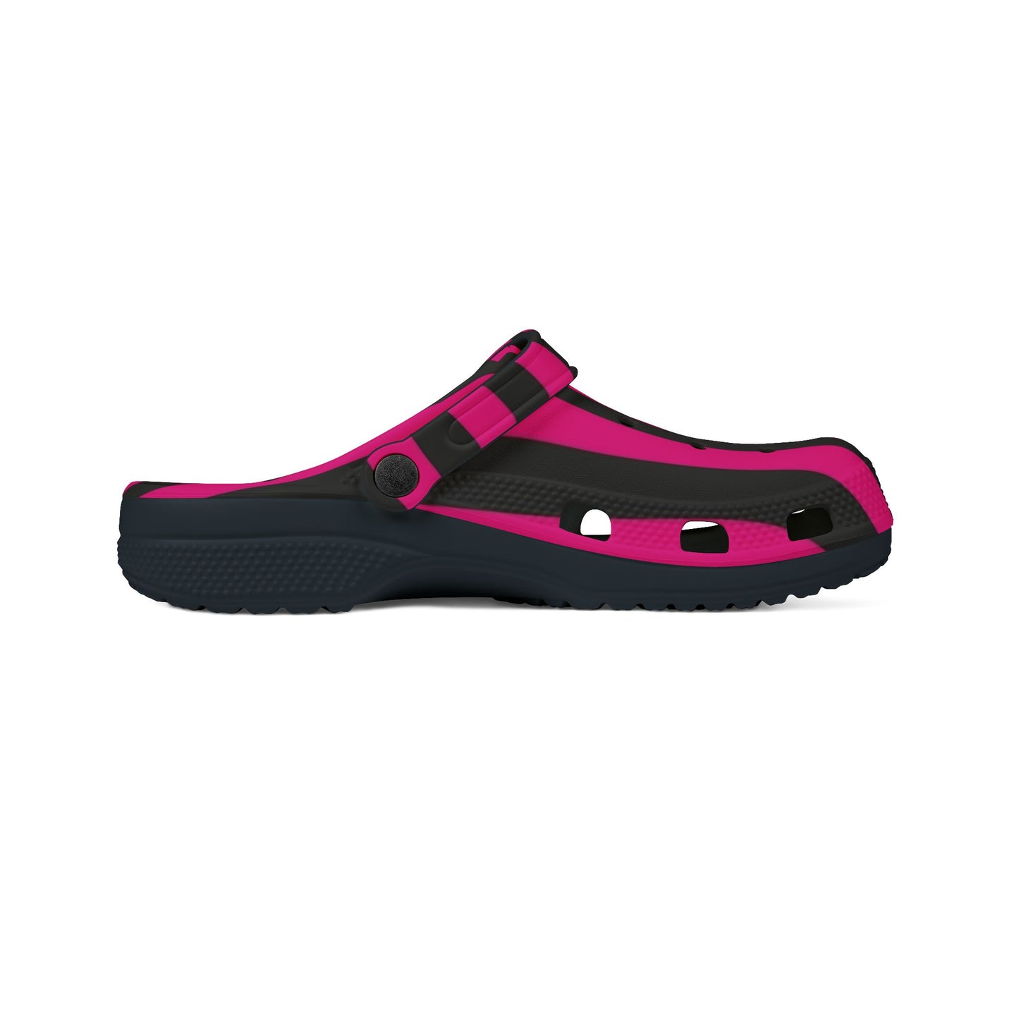 HOT PINK AND BLACK CLOGS