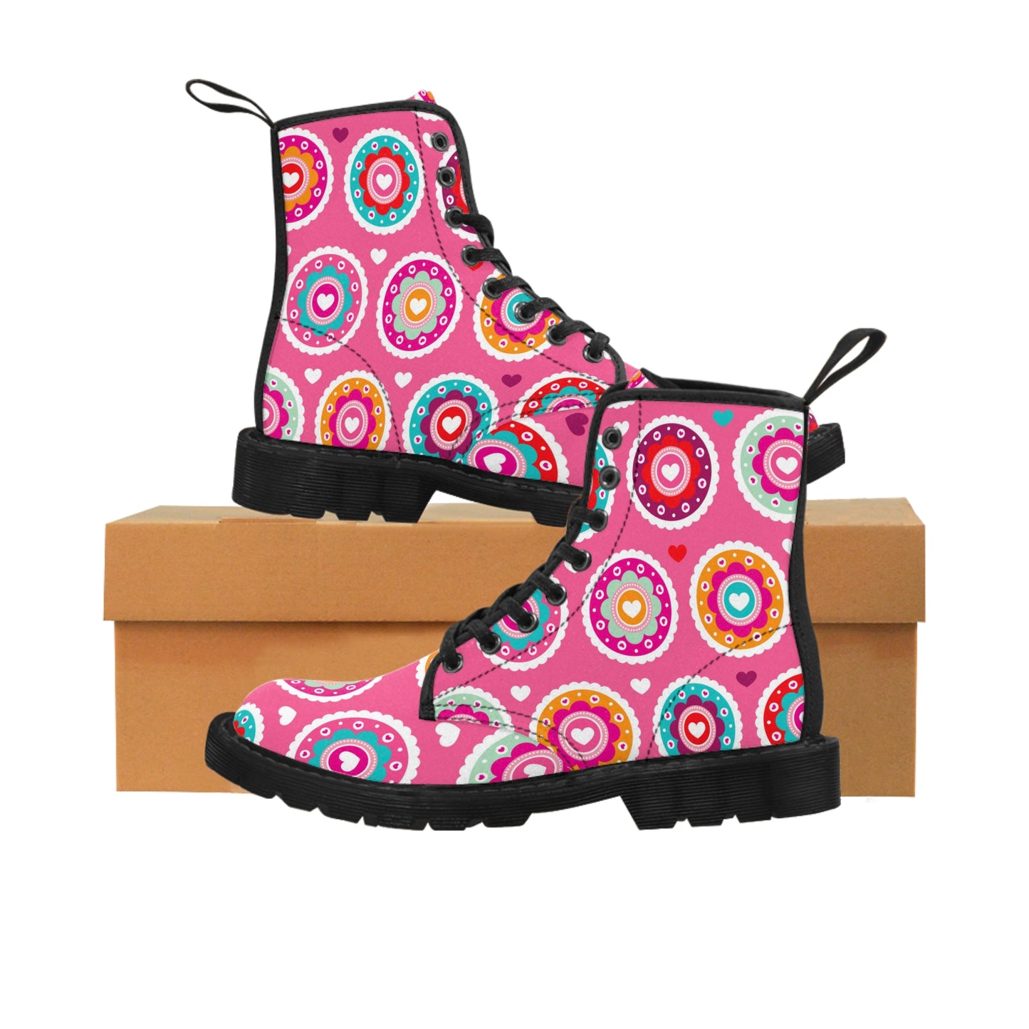 Women's Canvas Boots(Pretty in Pink)