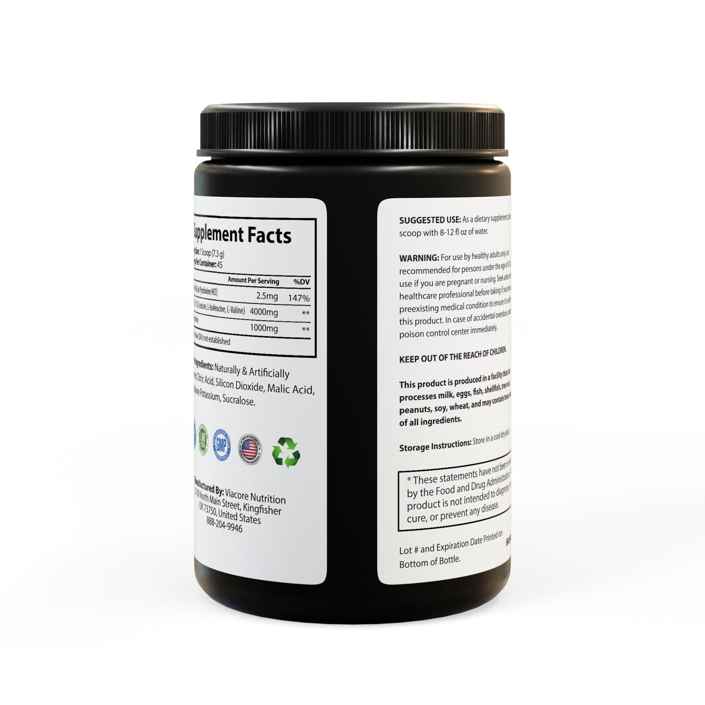Be ye covered llc Dabb BCAA Supplement, Watermelon (325g, 11.46oz, 45 servings)