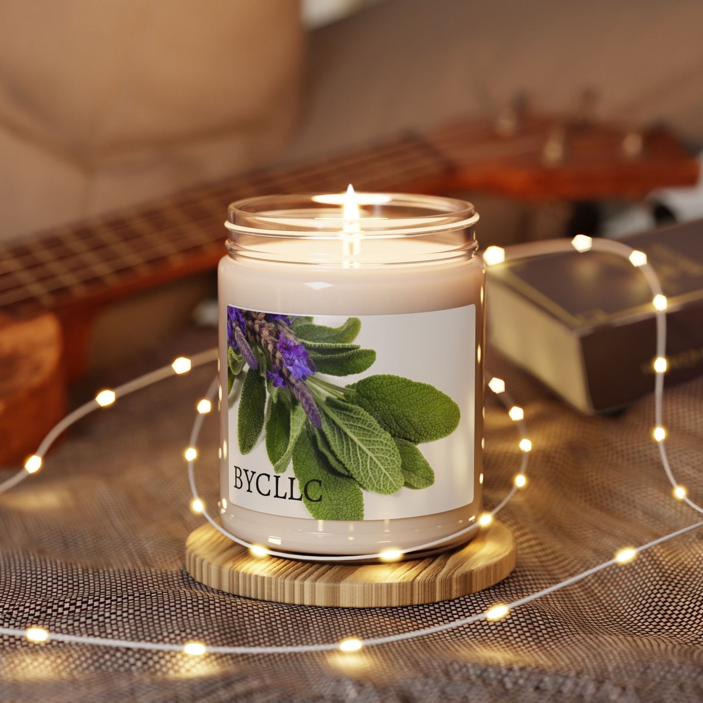 Be ye covered llc White sage and Lavender Soy Candle, 9oz