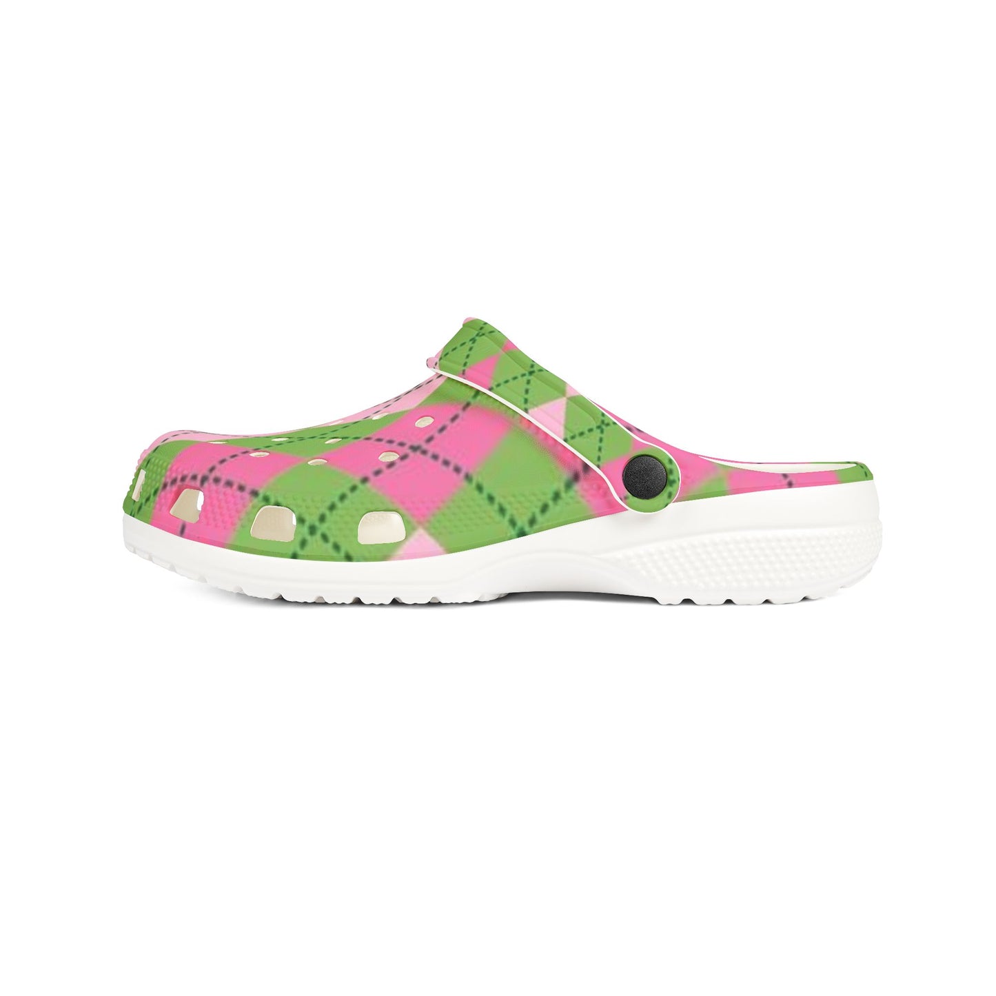 Pink and Green Clogs