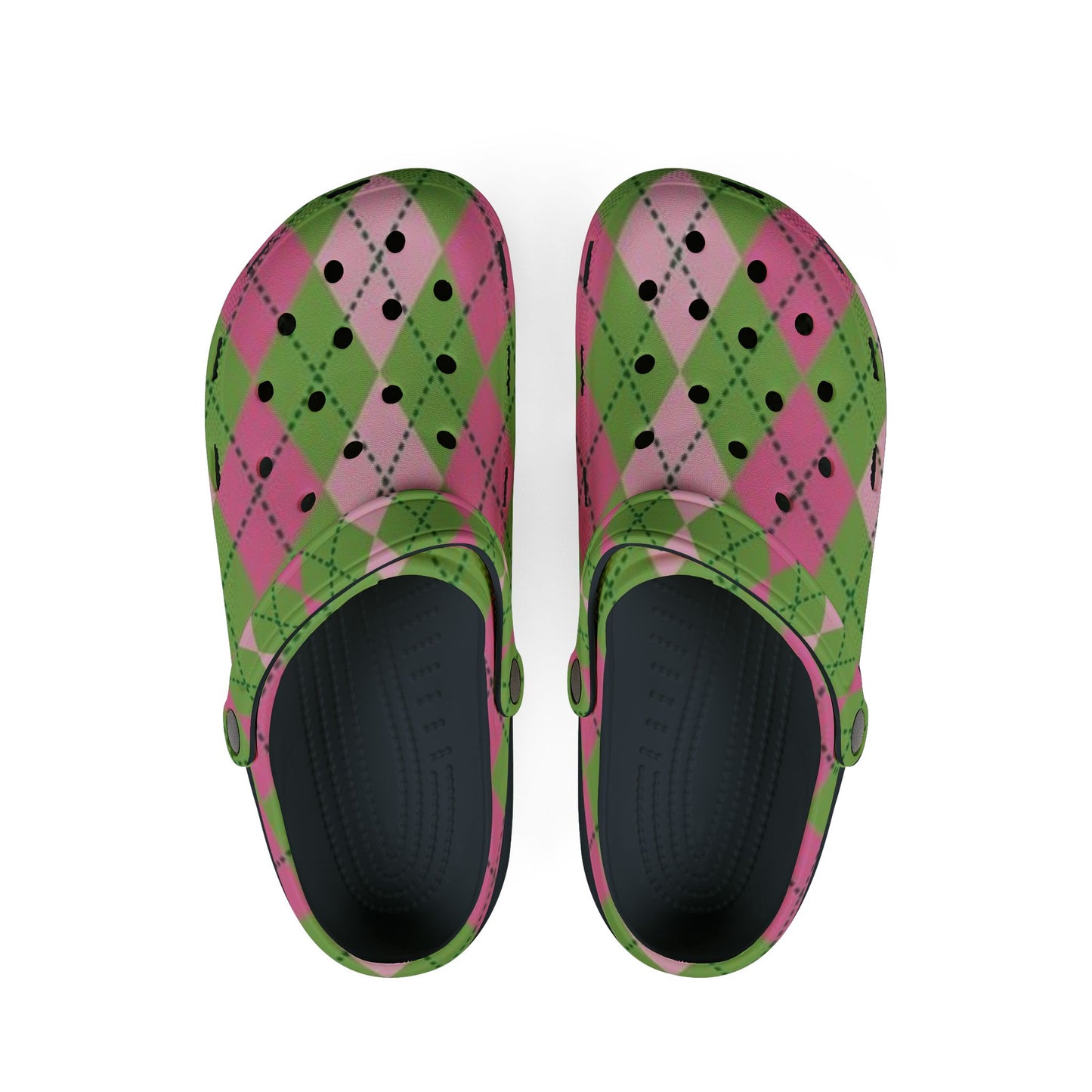 Pink and Green Clogs
