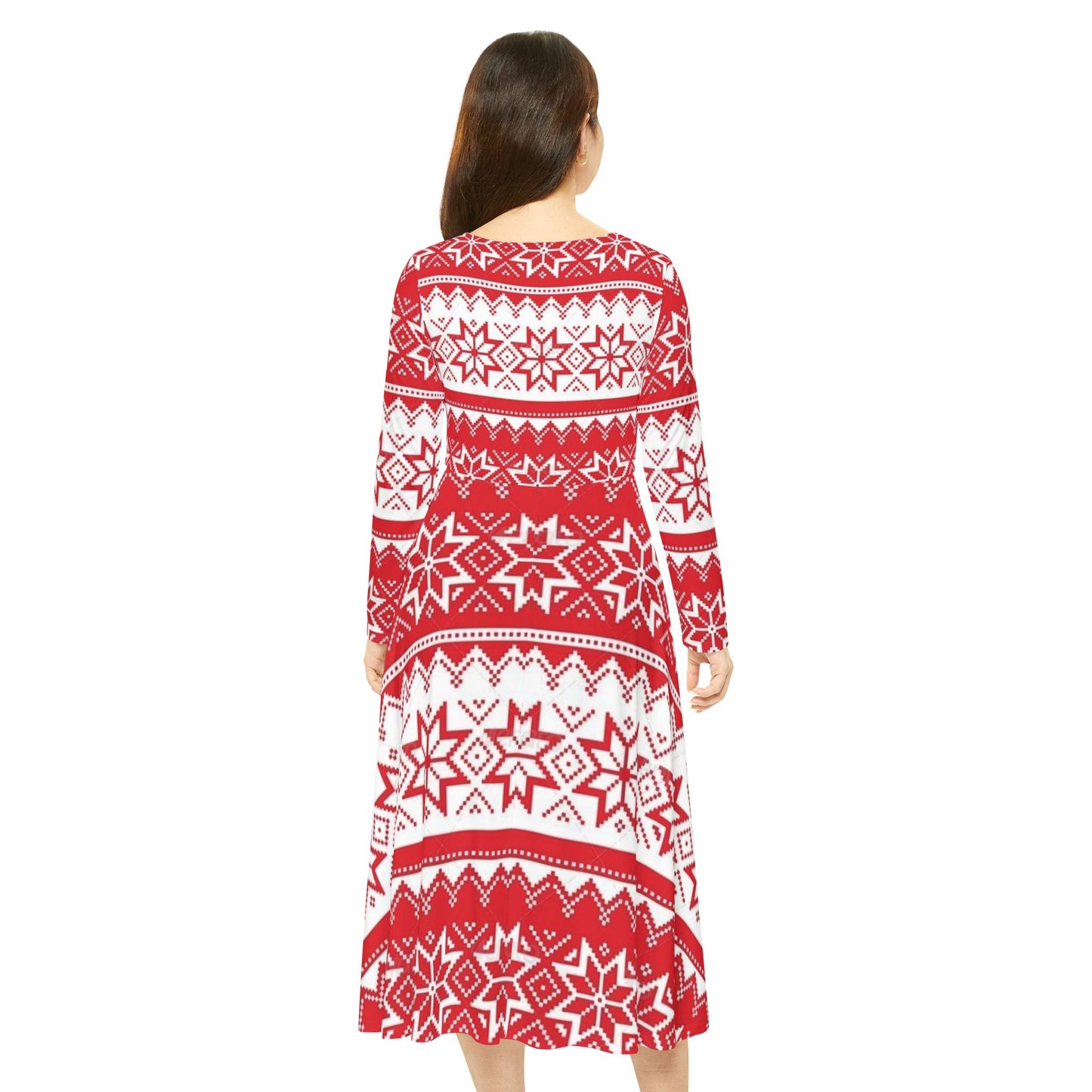 Women's Long Sleeve Dress (Hippie 32)