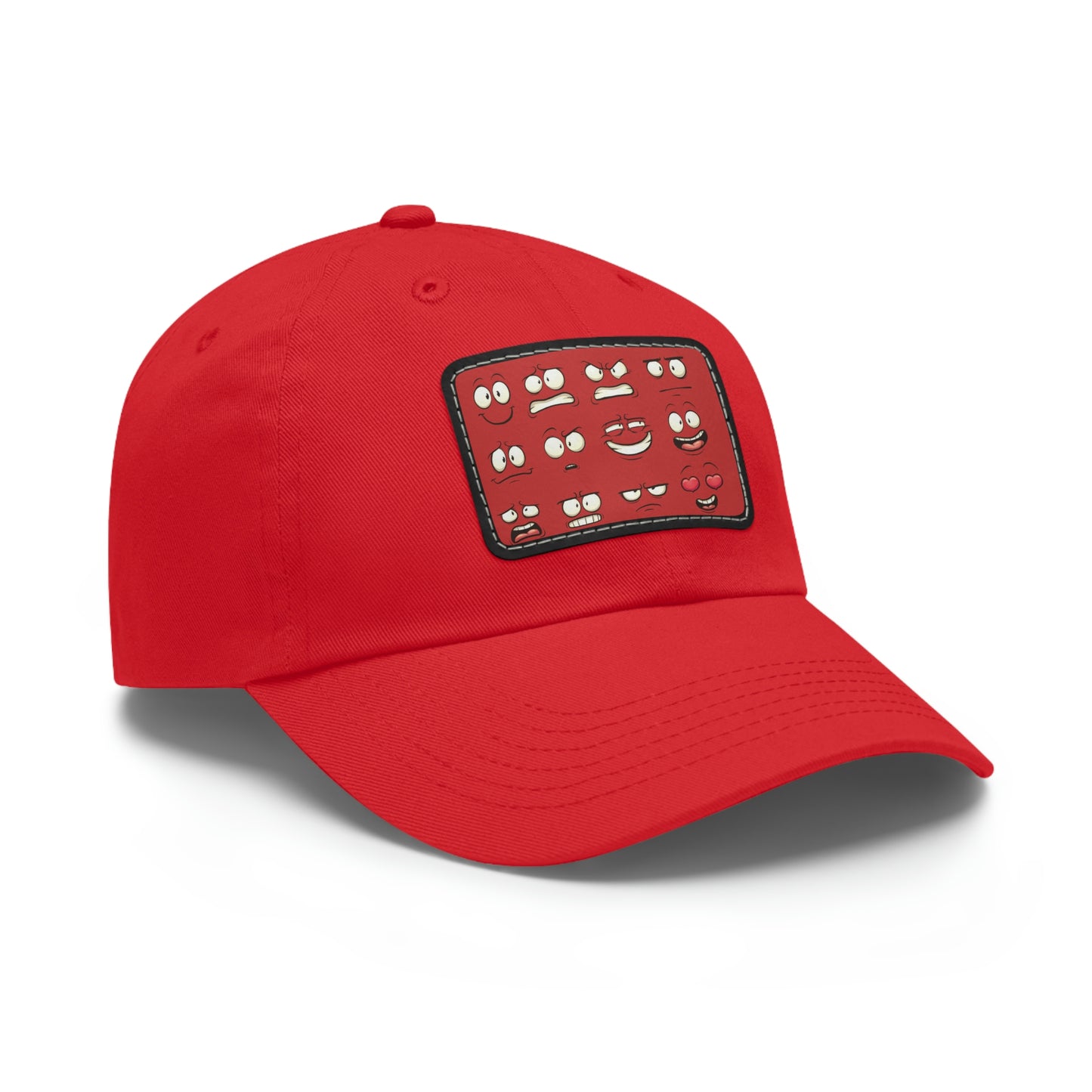 Dad Hat with Patch(Red Smiles)