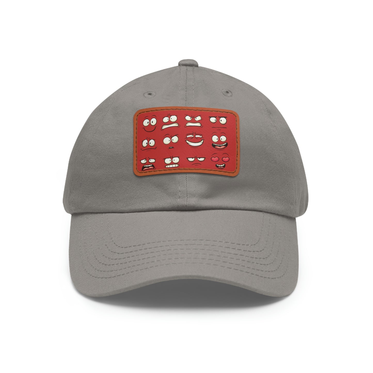 Dad Hat with Patch(Red Smiles)