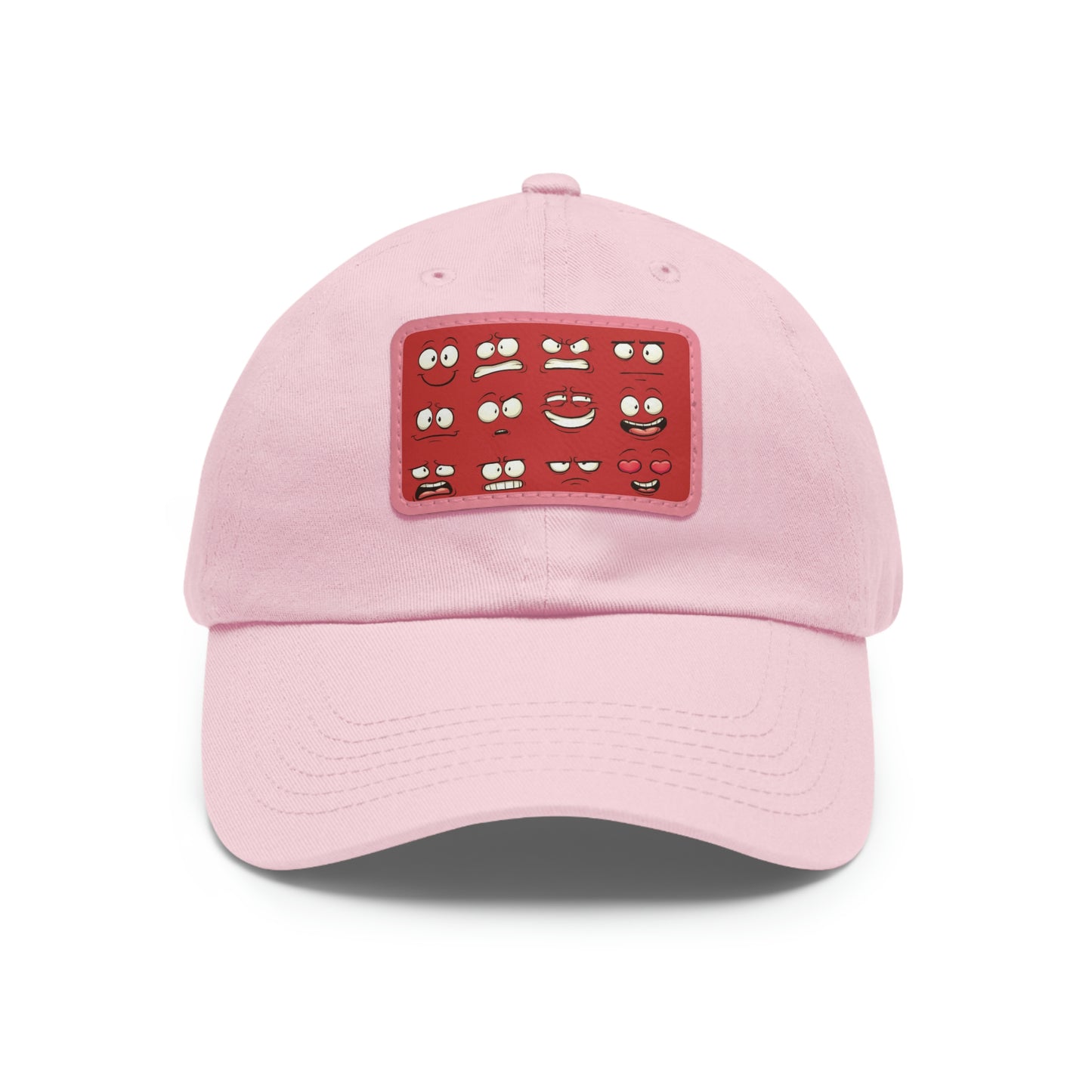Dad Hat with Patch(Red Smiles)