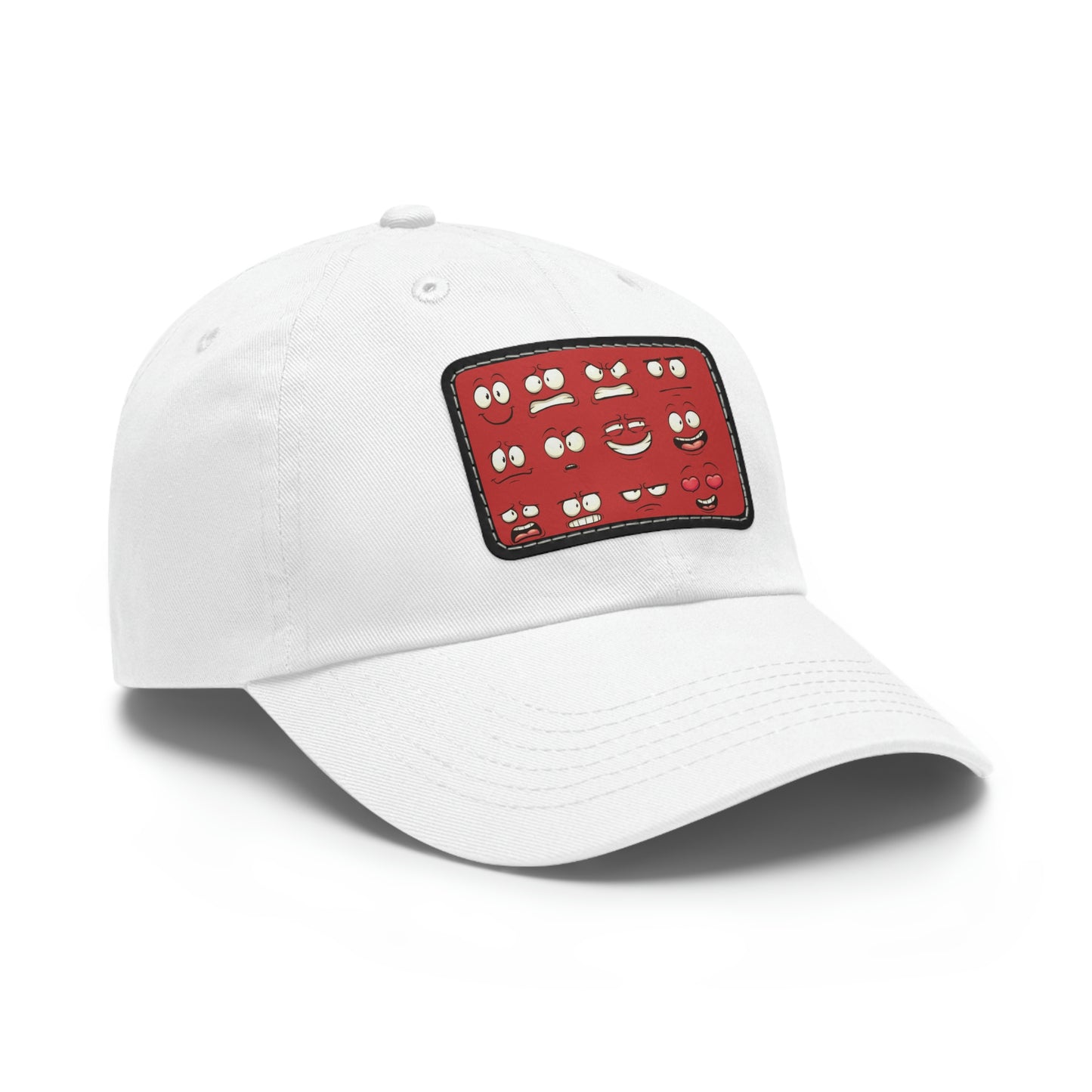 Dad Hat with Patch(Red Smiles)