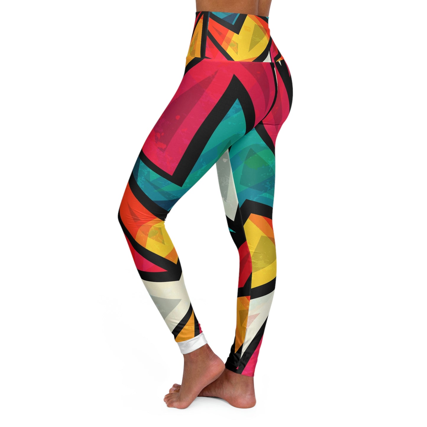 High Waisted Fitness Leggings(Mazed)