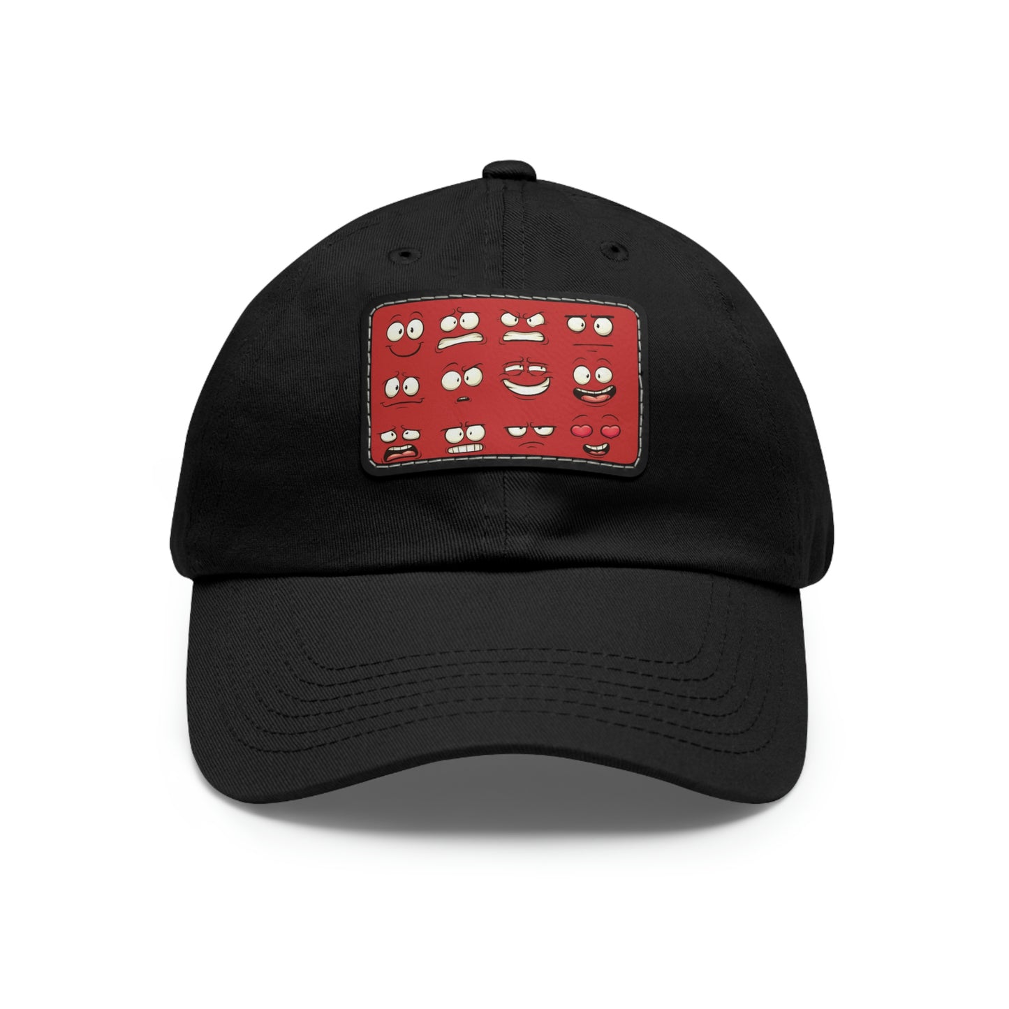 Dad Hat with Patch(Red Smiles)