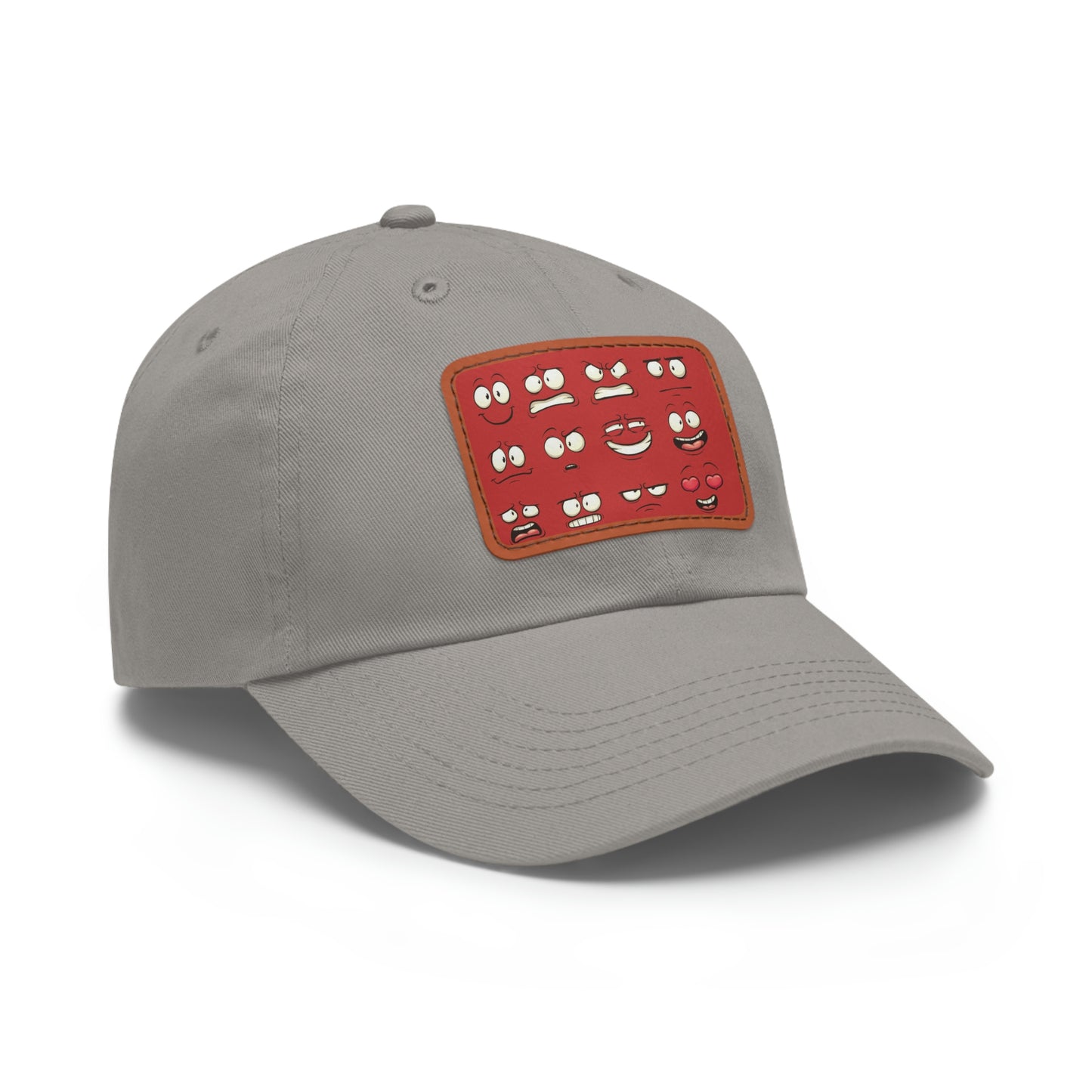 Dad Hat with Patch(Red Smiles)