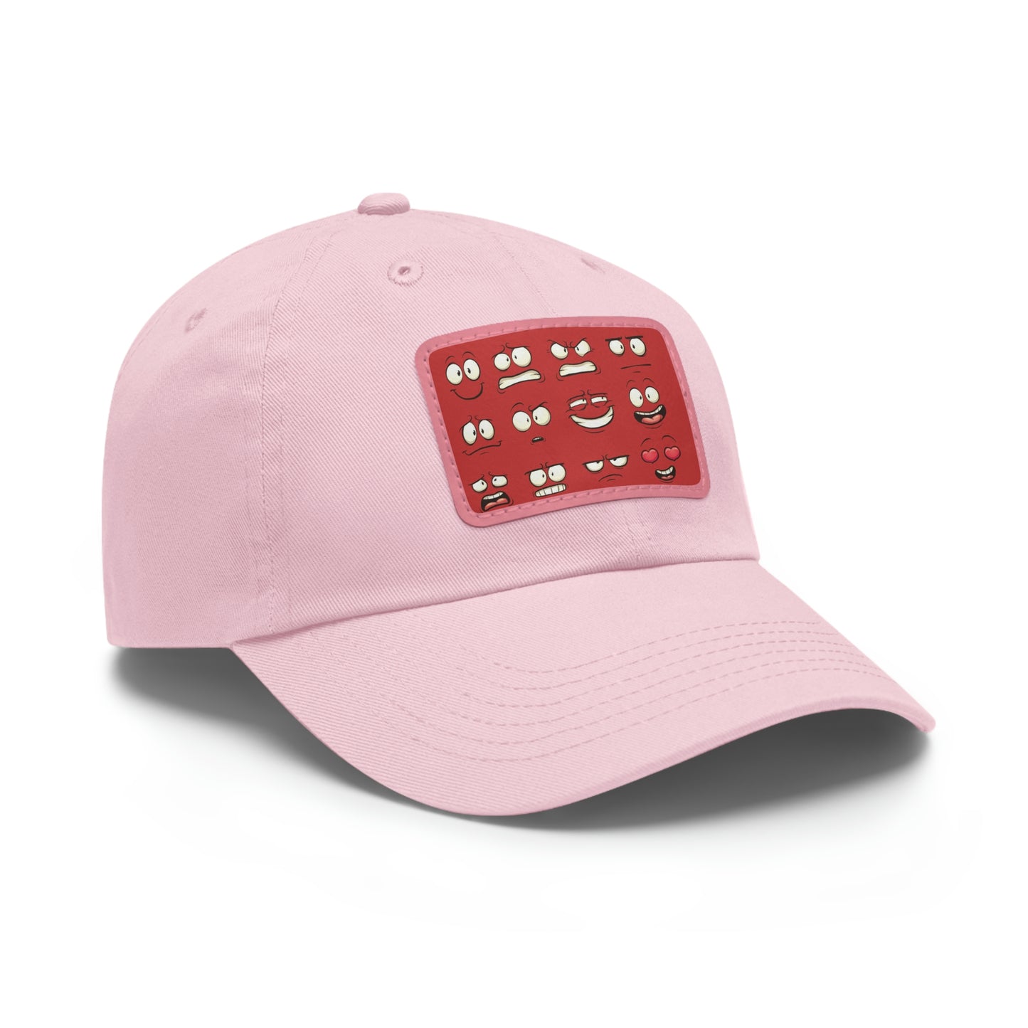 Dad Hat with Patch(Red Smiles)