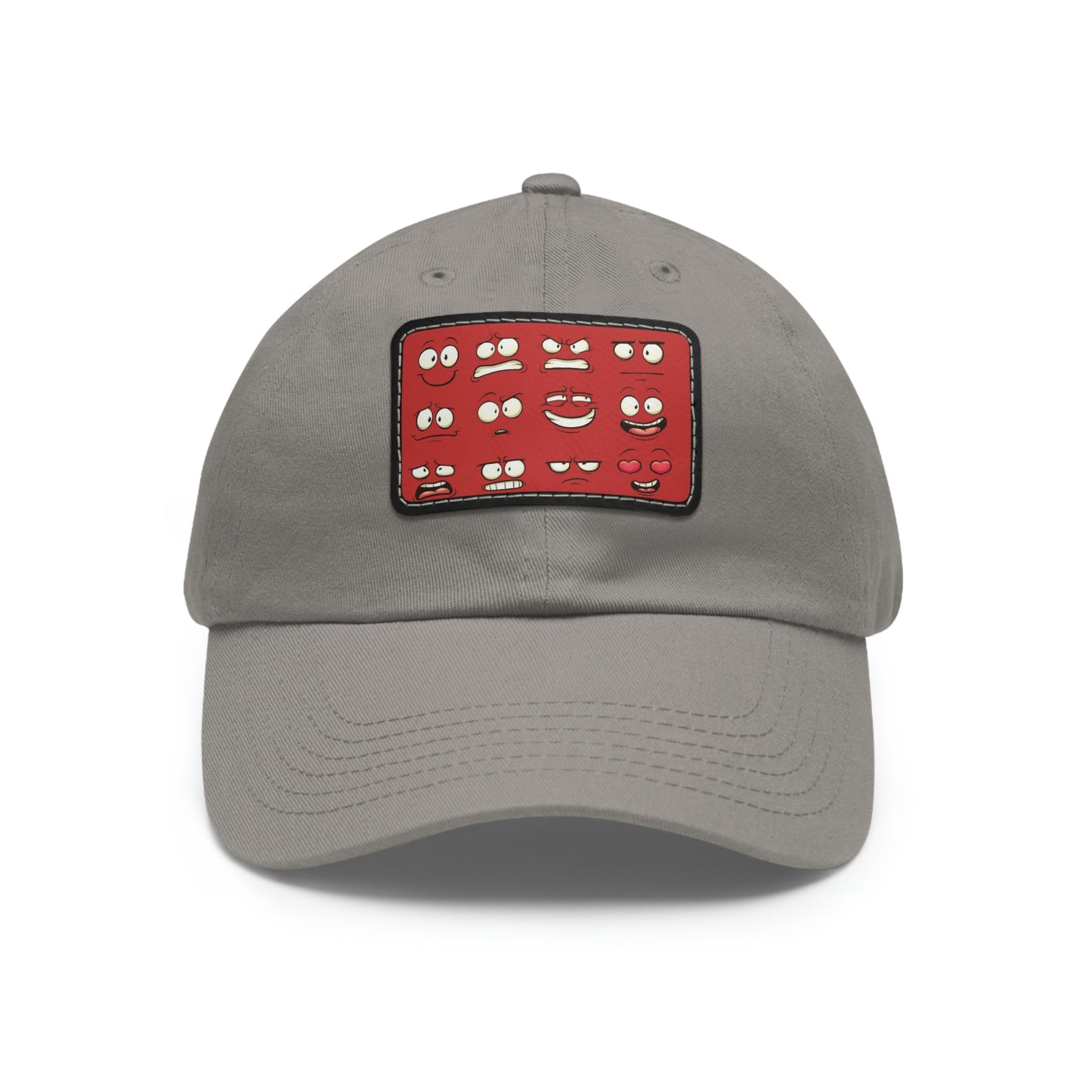 Dad Hat with Patch(Red Smiles)