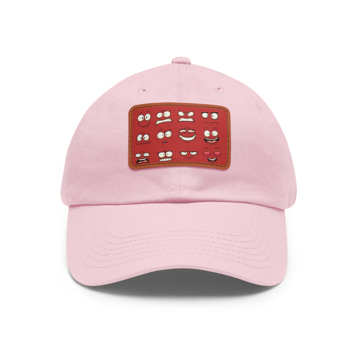 Dad Hat with Patch(Red Smiles)