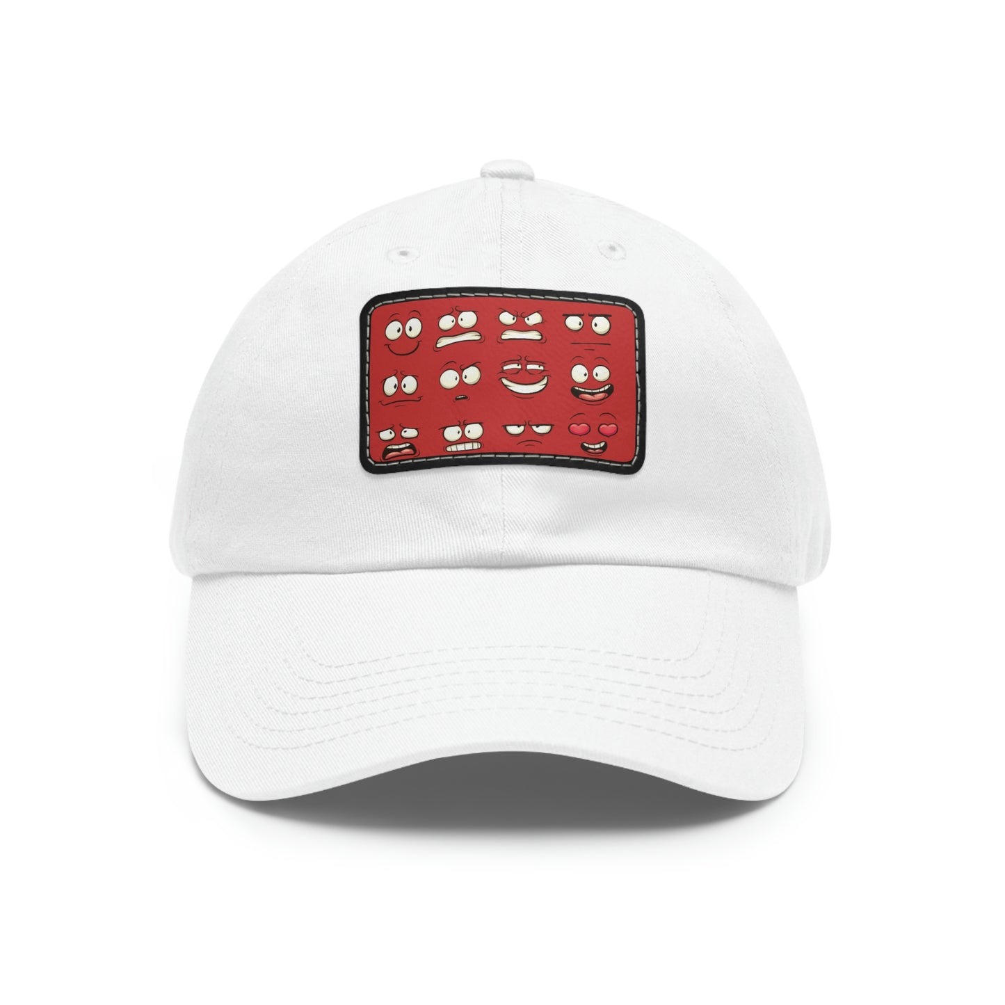 Dad Hat with Patch(Red Smiles)