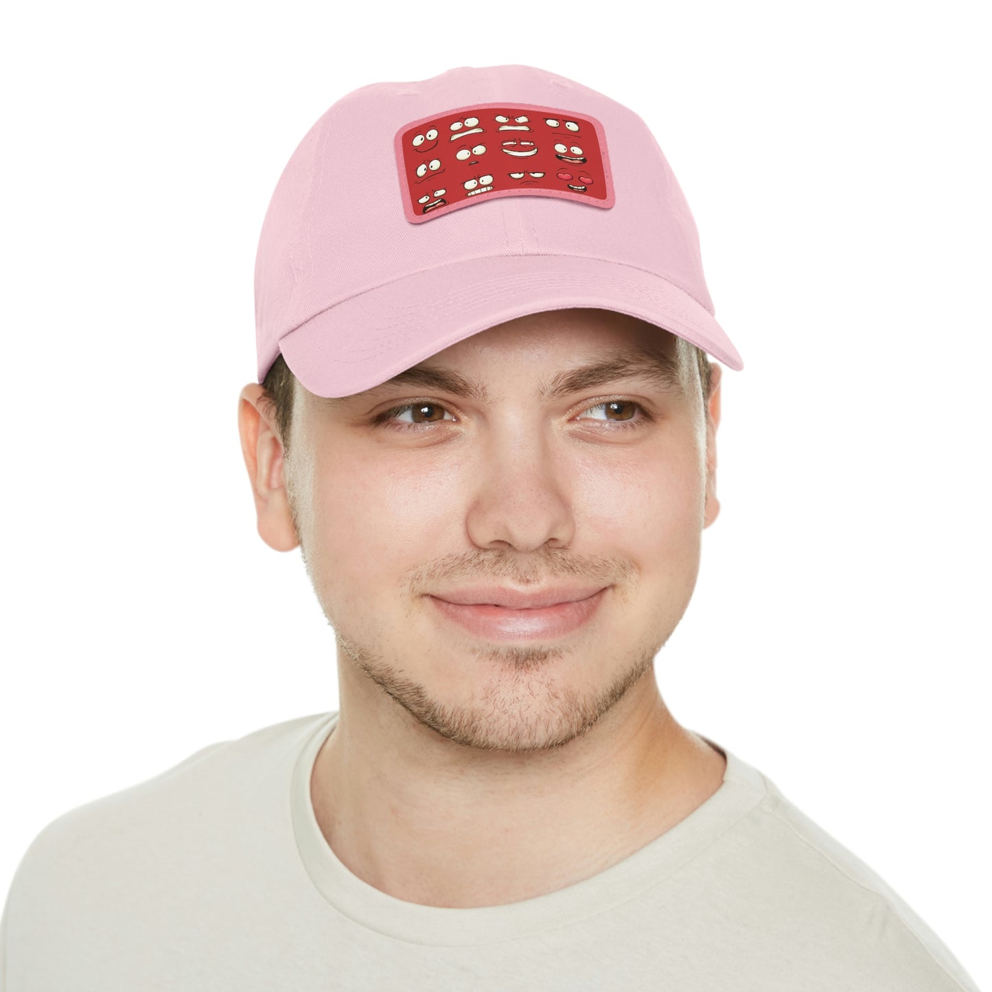 Dad Hat with Patch(Red Smiles)