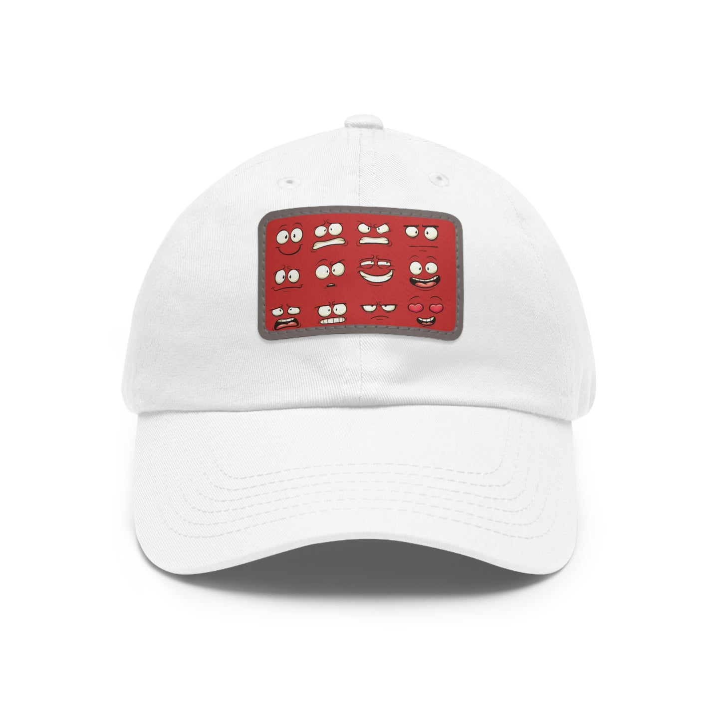 Dad Hat with Patch(Red Smiles)