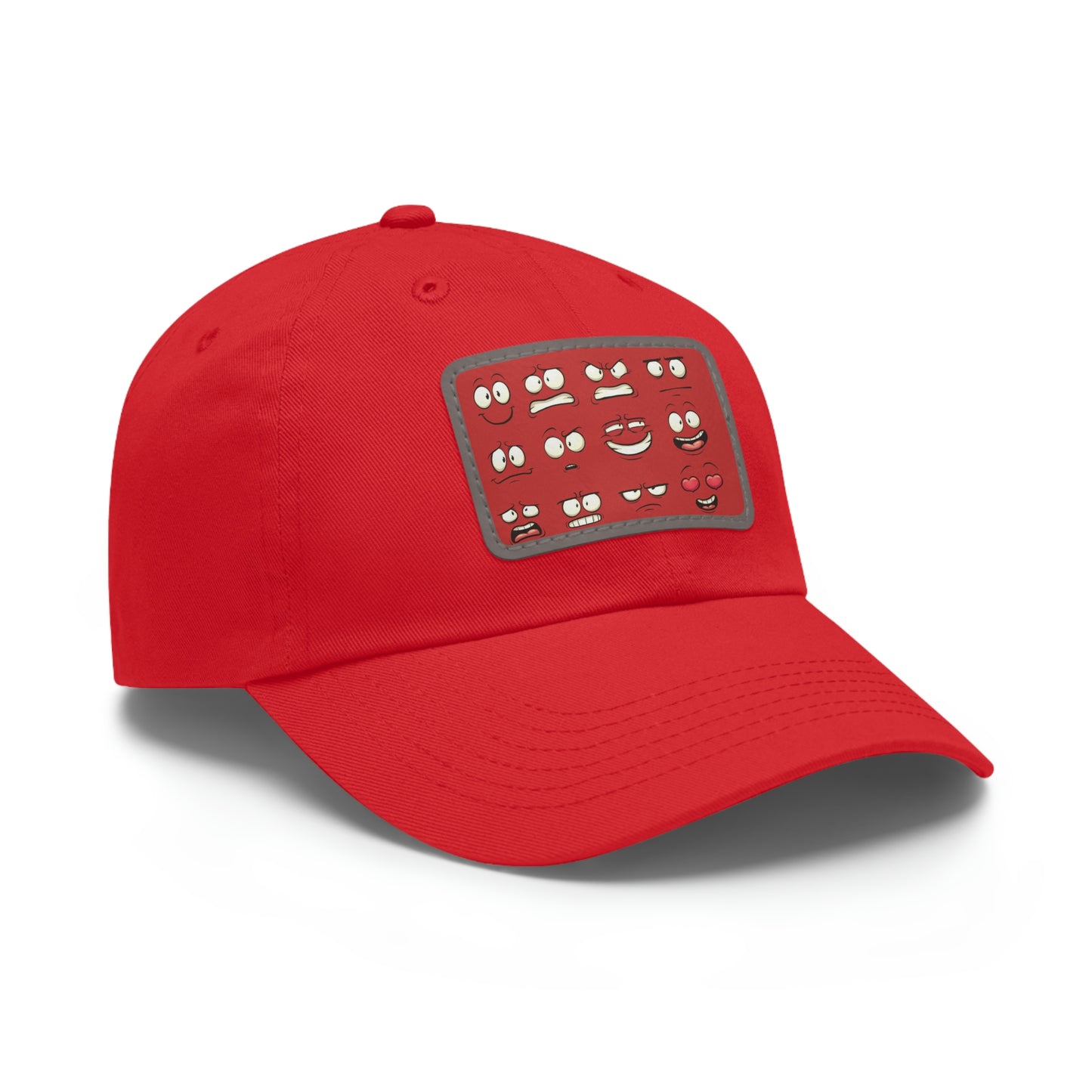 Dad Hat with Patch(Red Smiles)