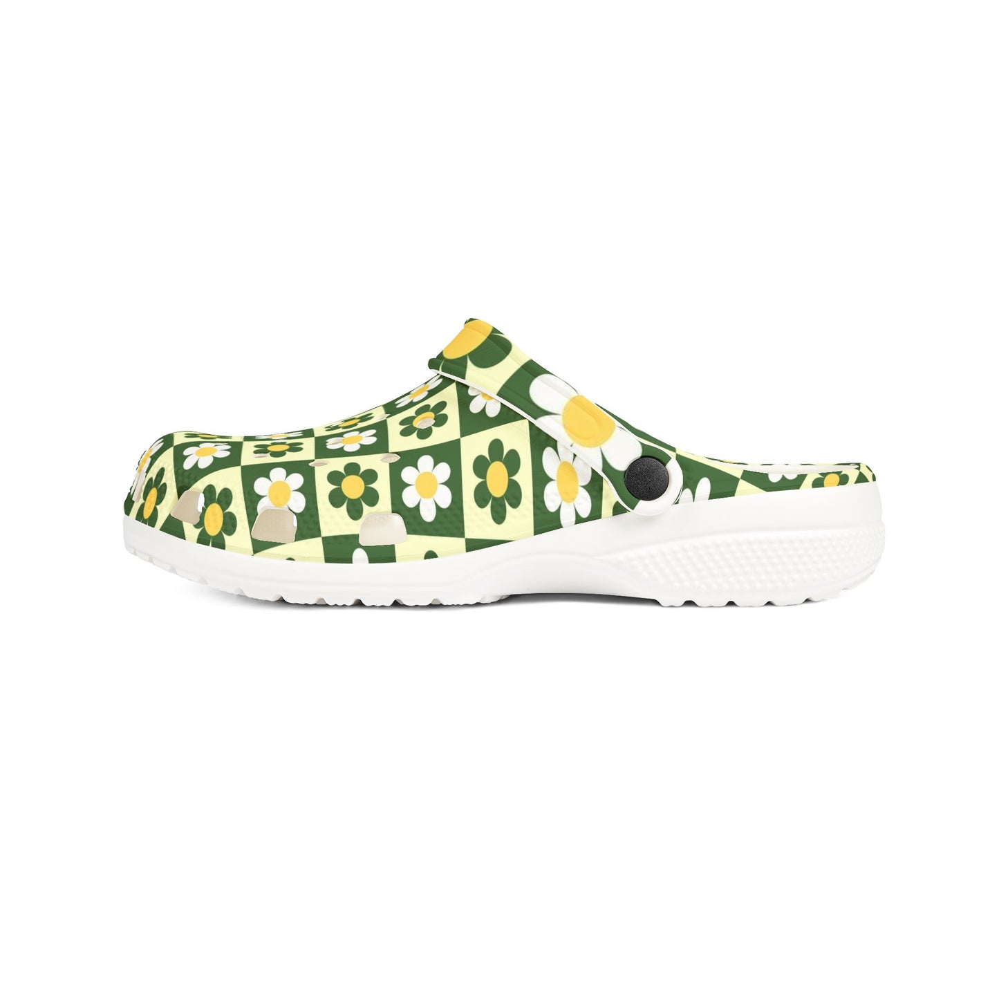 GREEN AND YELLOW FLOWERS CLOGS