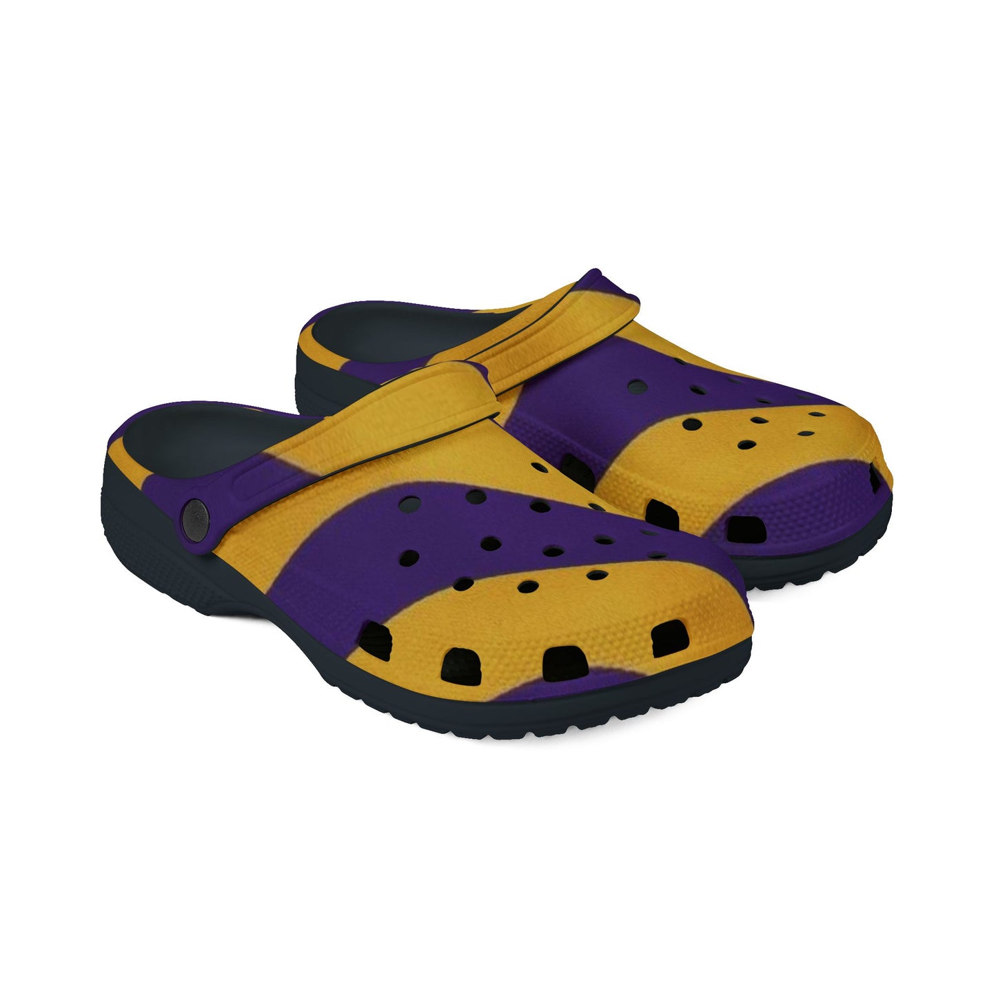 Purple and Gold Clogs