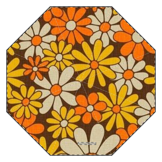 Semi-Automatic Foldable Umbrella(Retro flowers)