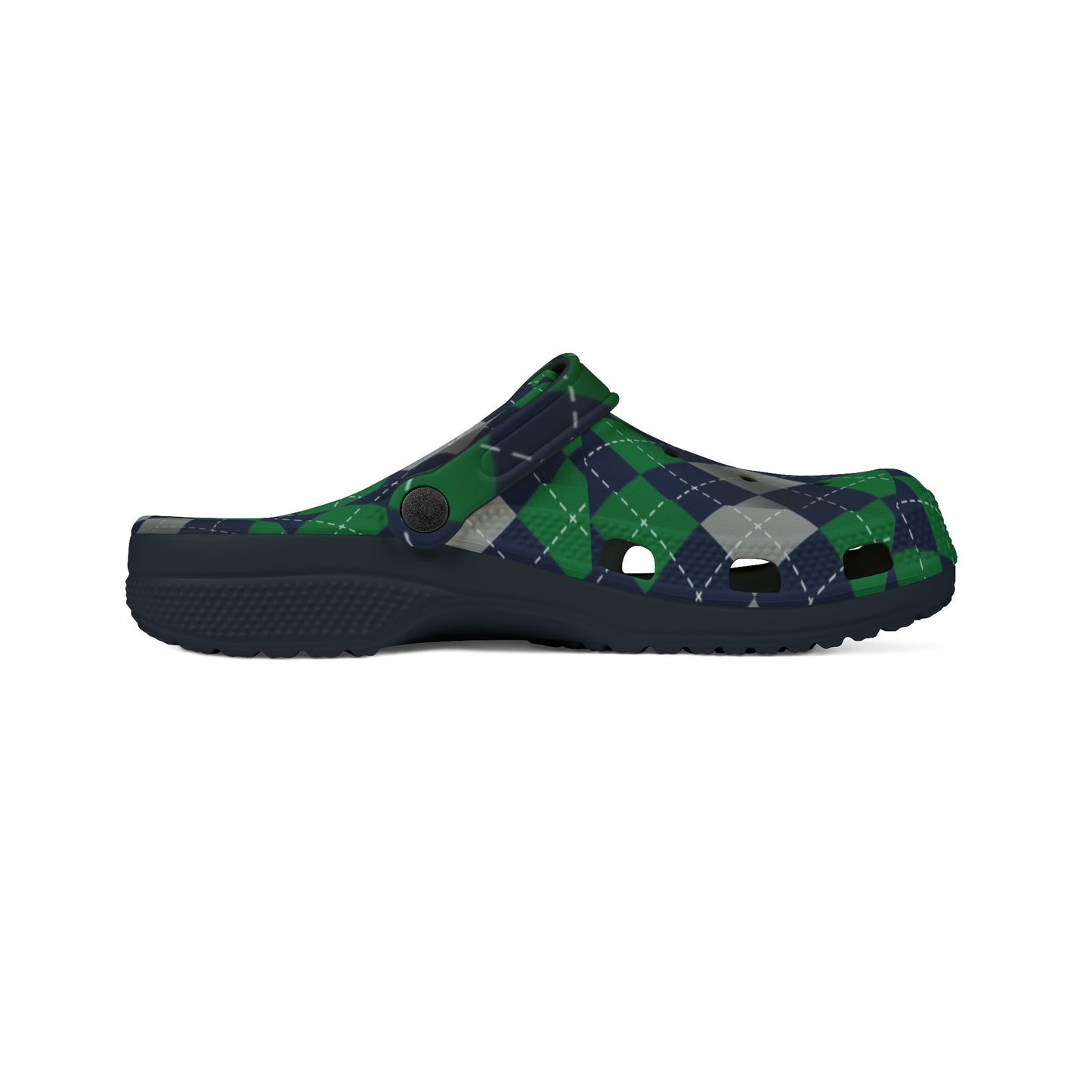 Blue and green Clogs