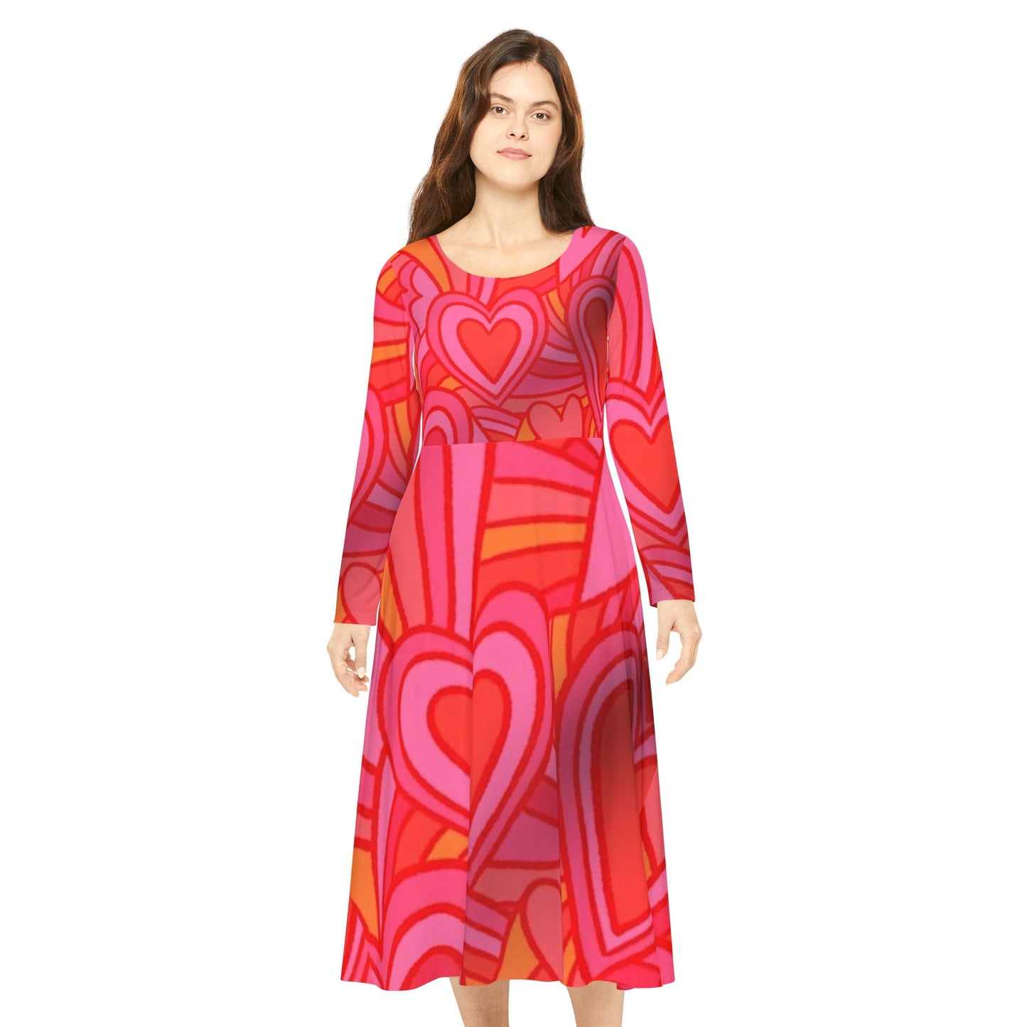 Women's Long Sleeve Dress (Hippie 20)