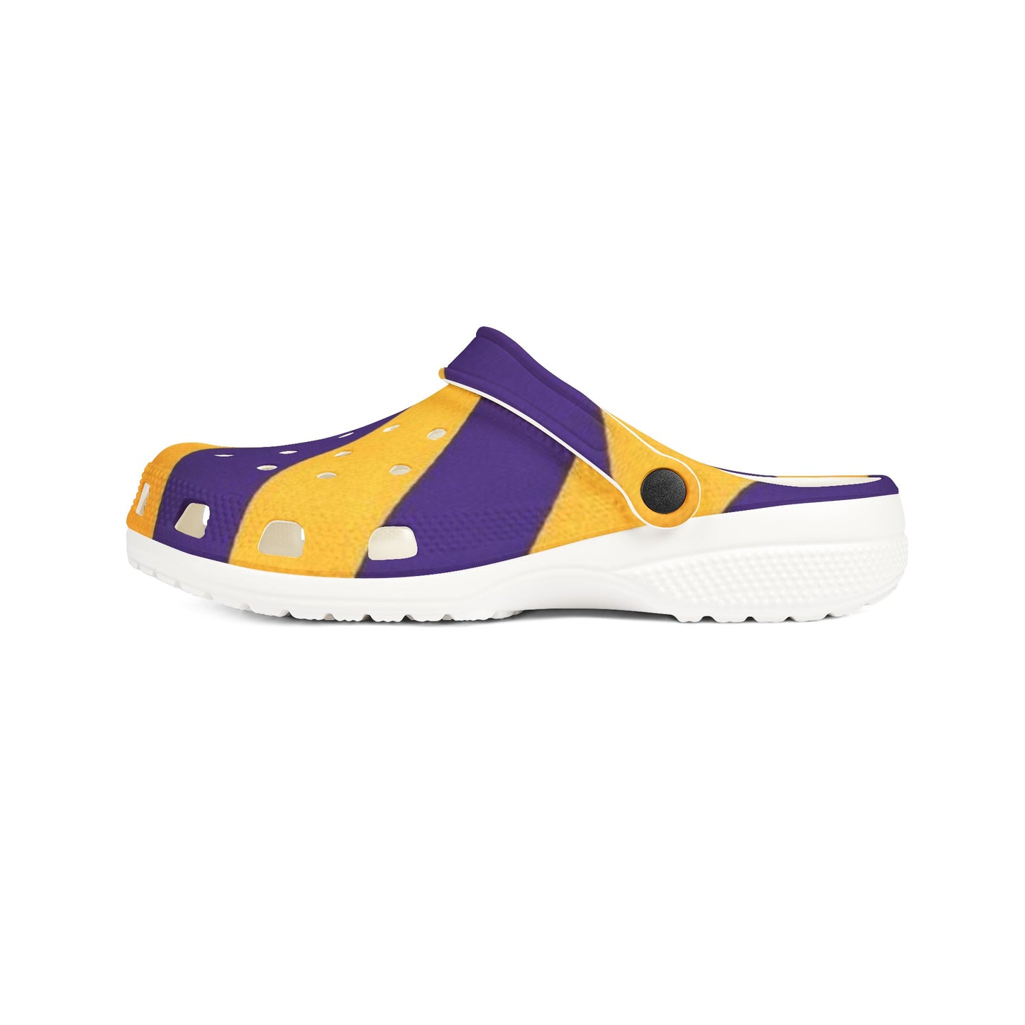 Purple and Gold Clogs