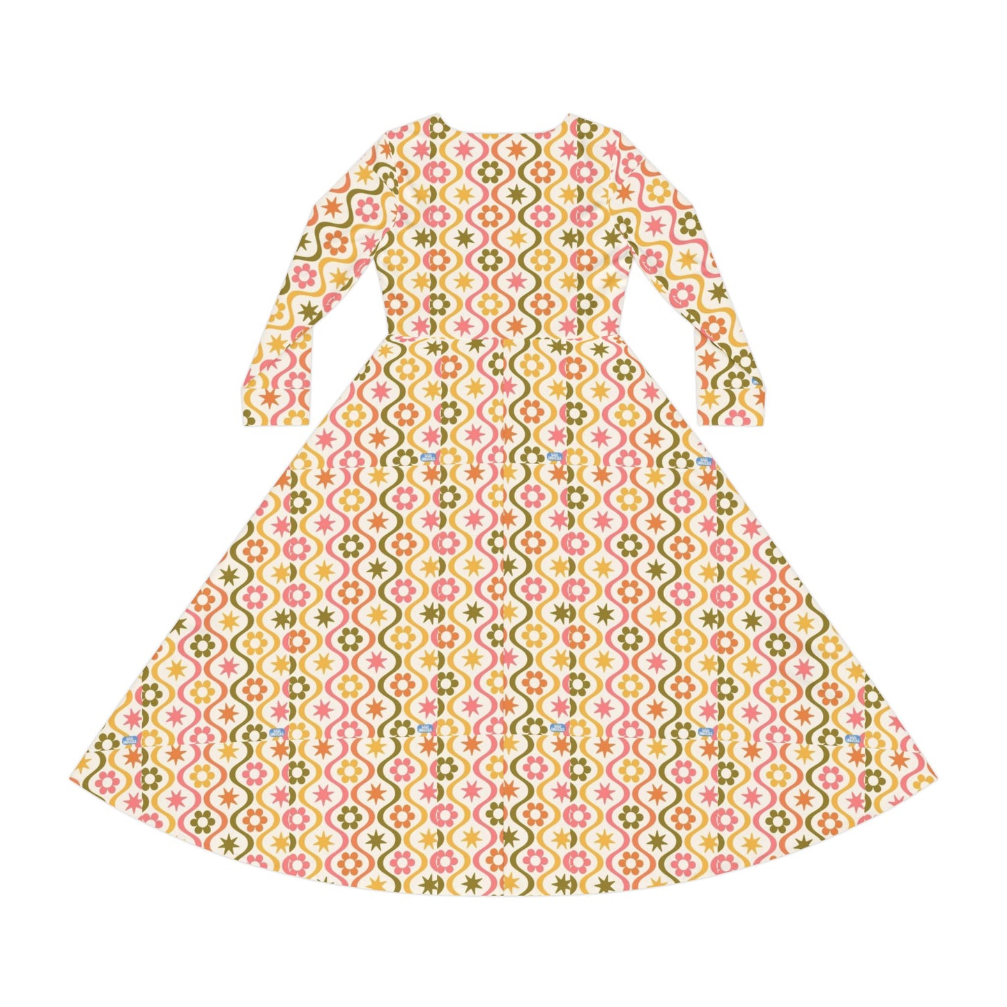 Women's Long Sleeve Dress (Hippie 30)