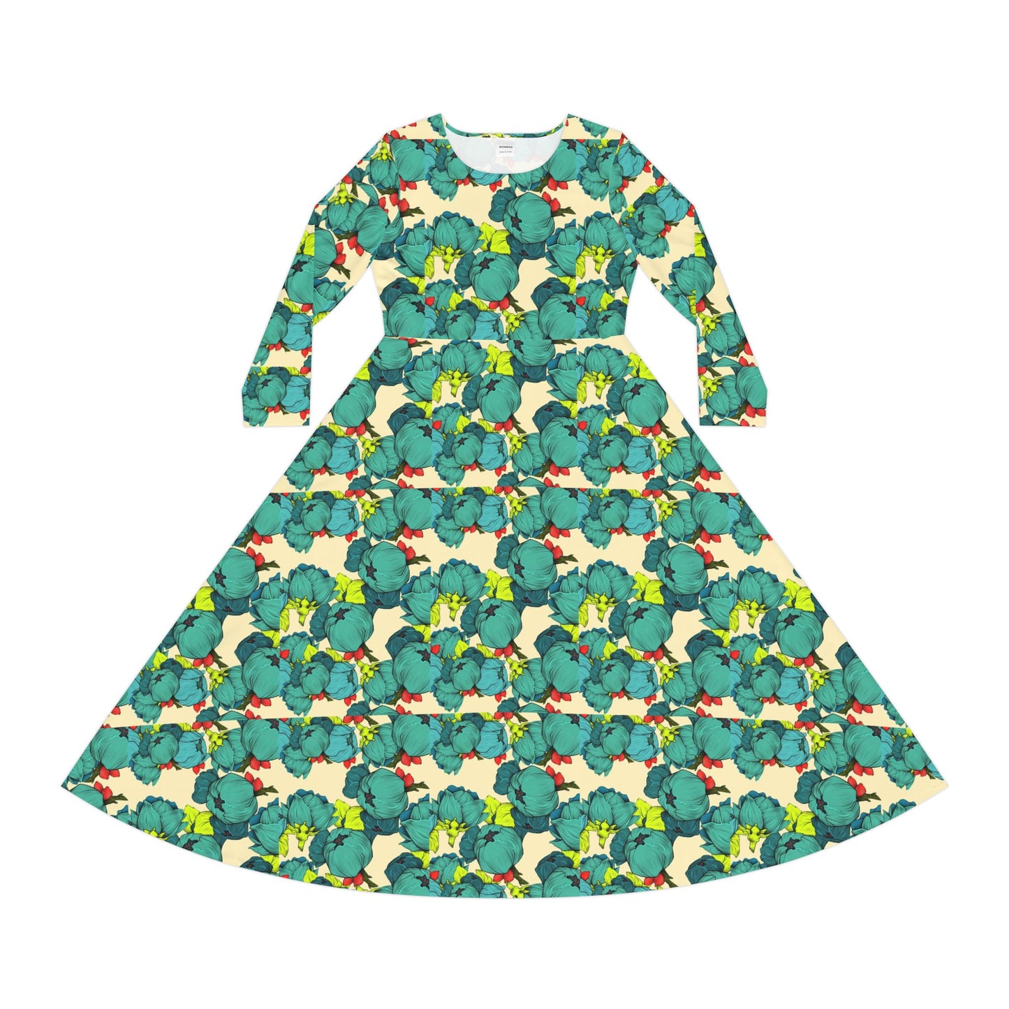 Women's Long Sleeve Dress (Hippie 29)