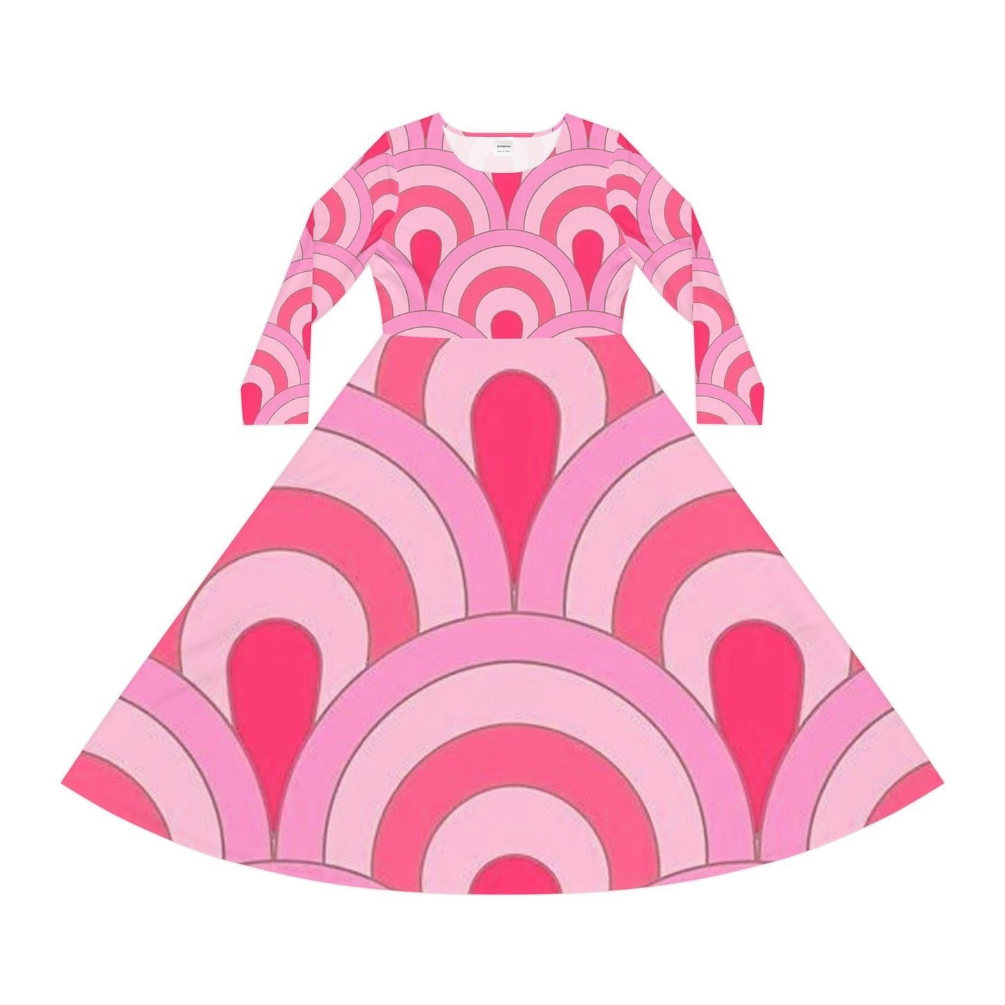 Women's Long Sleeve Dress (Hippie 32)