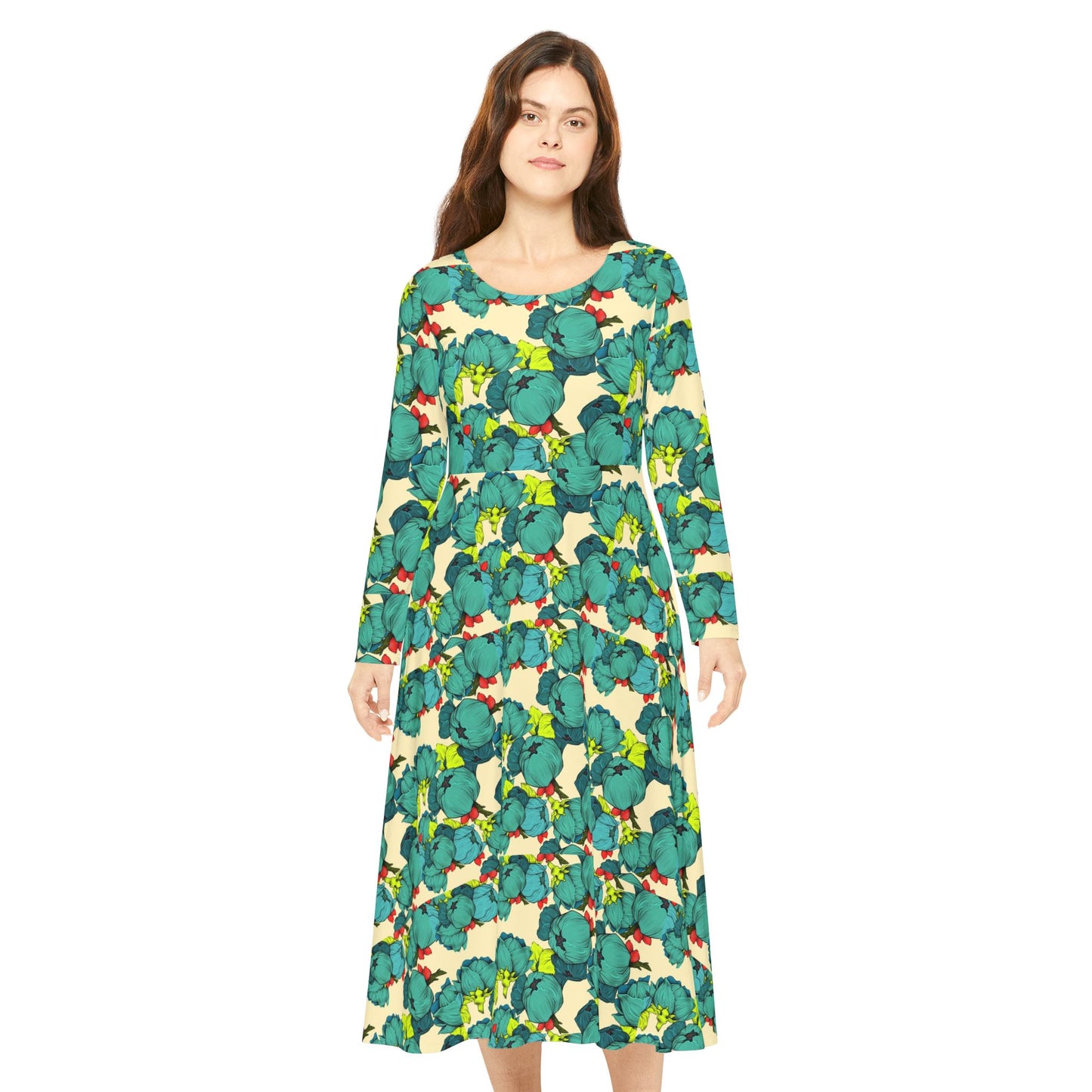 Women's Long Sleeve Dress (Hippie 29)