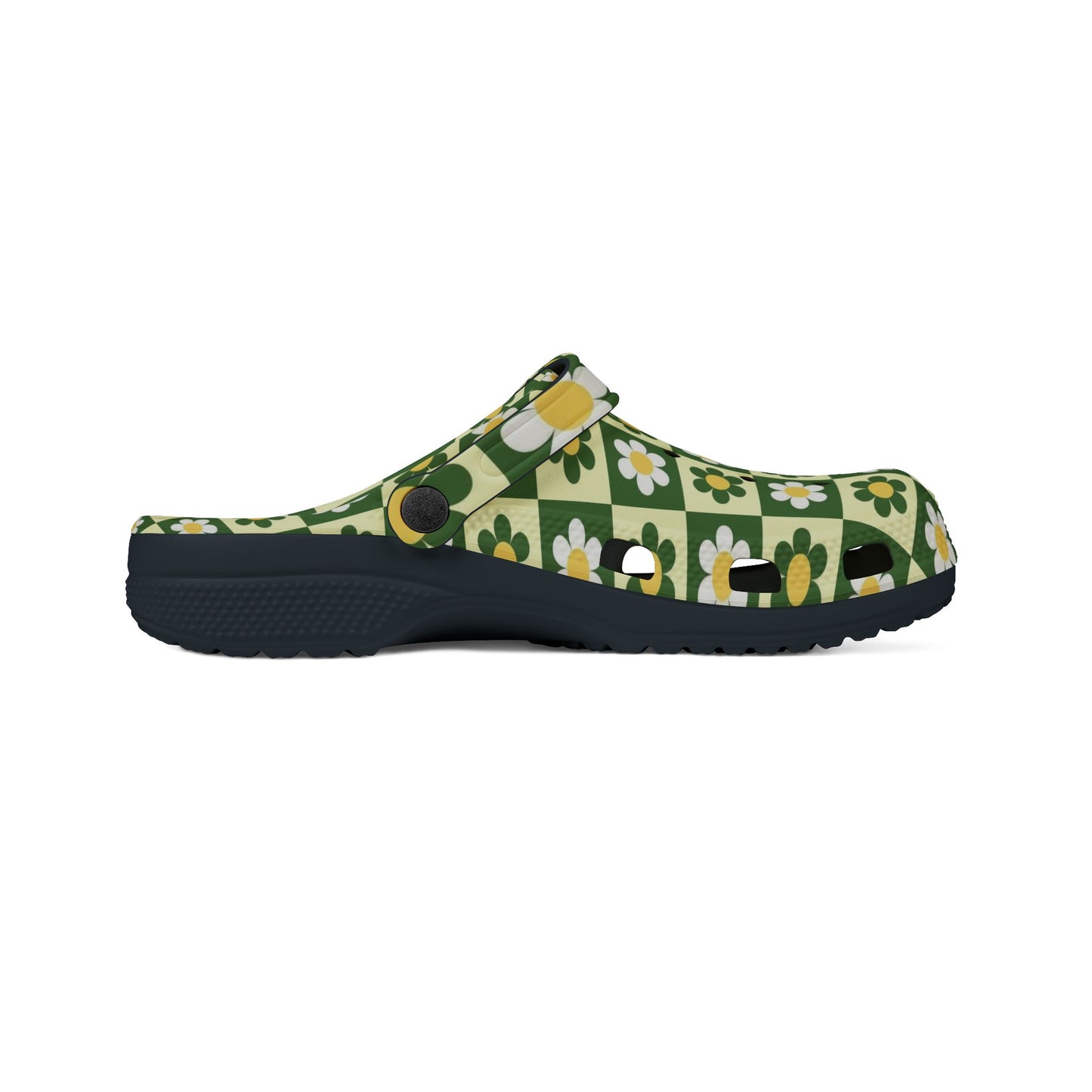 GREEN AND YELLOW FLOWERS CLOGS