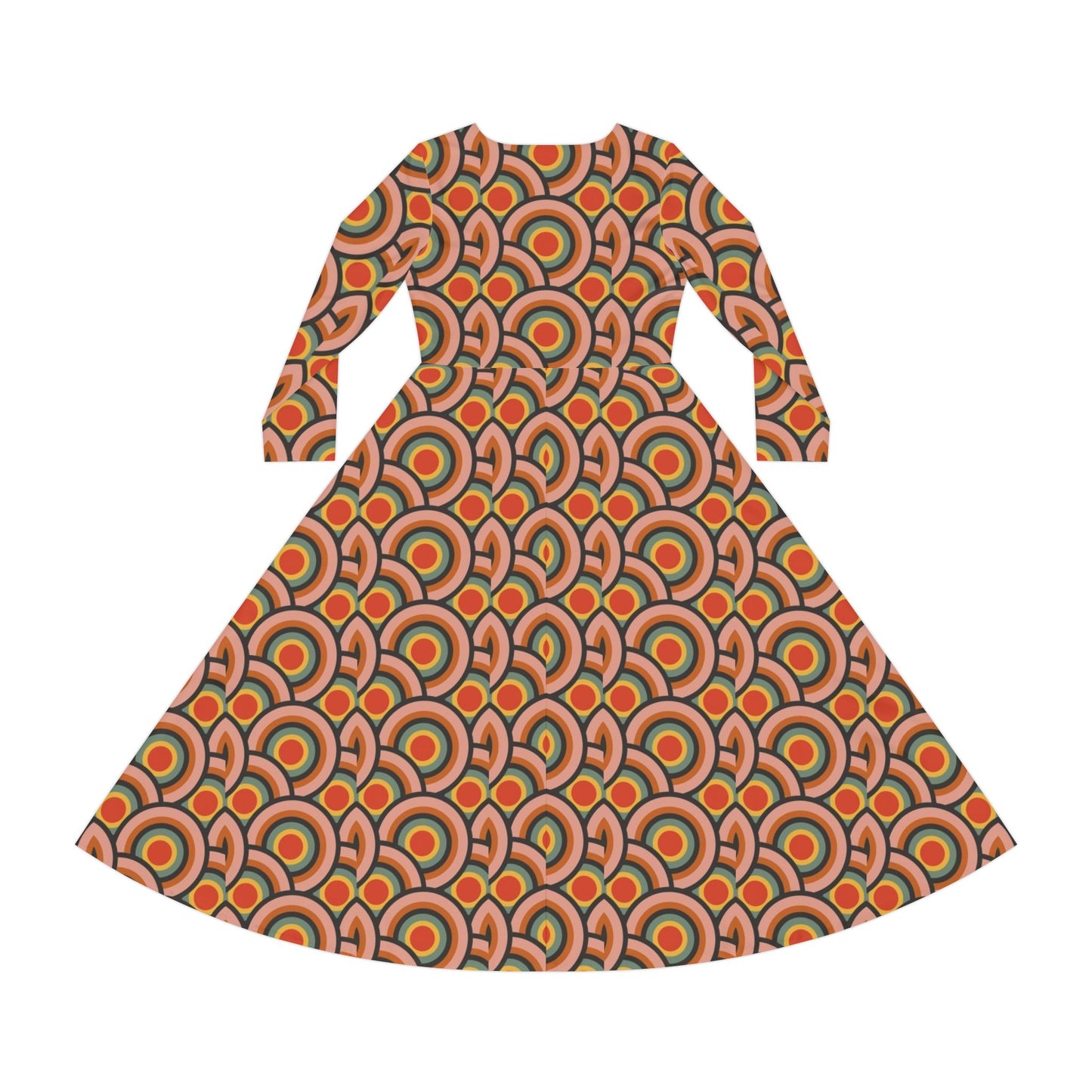 Women's Long Sleeve Dress (Hippie 33)