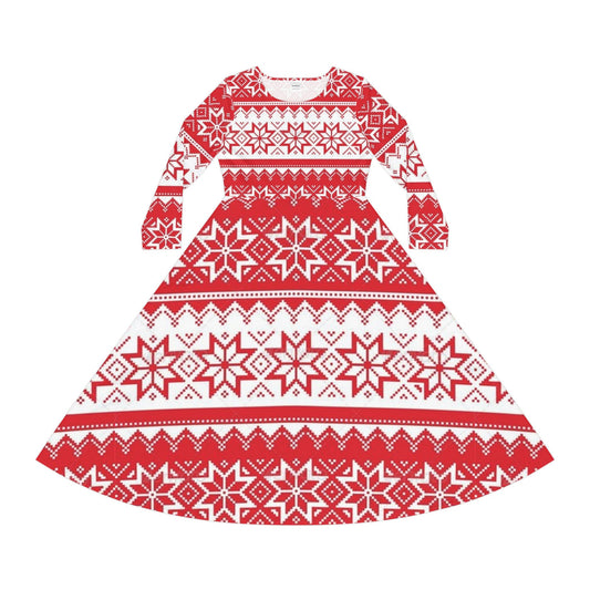 Women's Long Sleeve Dress (Hippie 32)