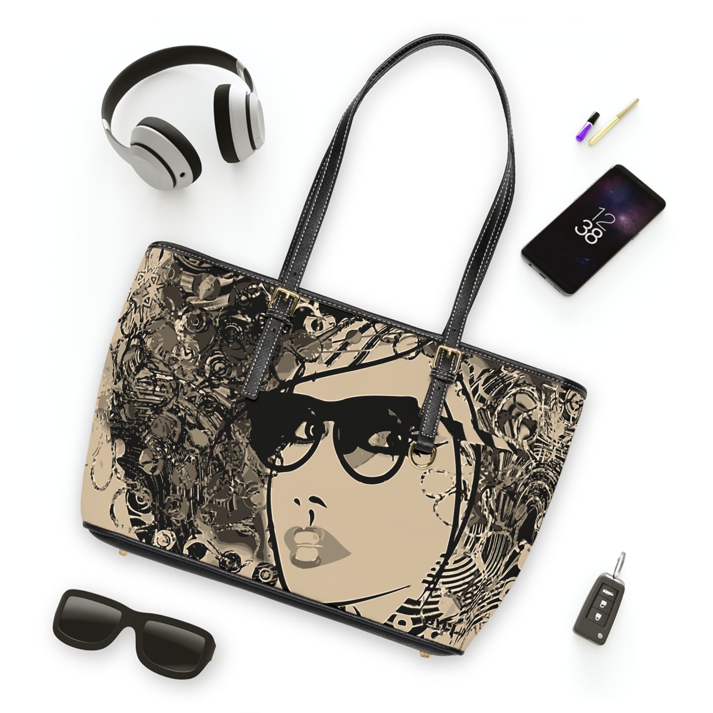 PU Leather Shoulder Bag(Glam Sis)
