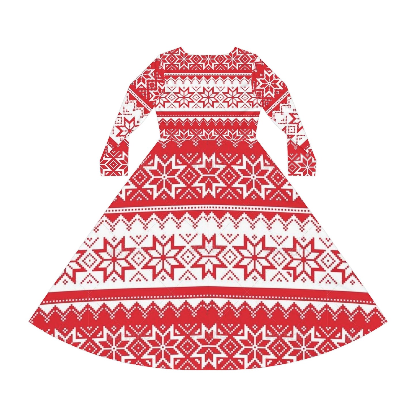 Women's Long Sleeve Dress (Hippie 32)