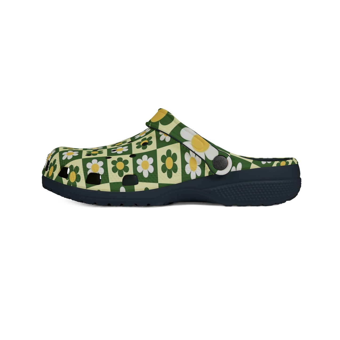GREEN AND YELLOW FLOWERS CLOGS