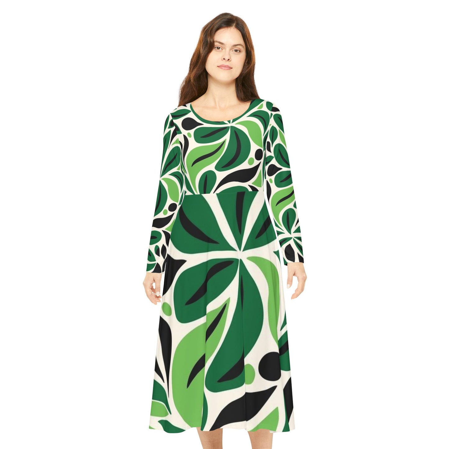 Women's Long Sleeve Dress (Hippie 28)