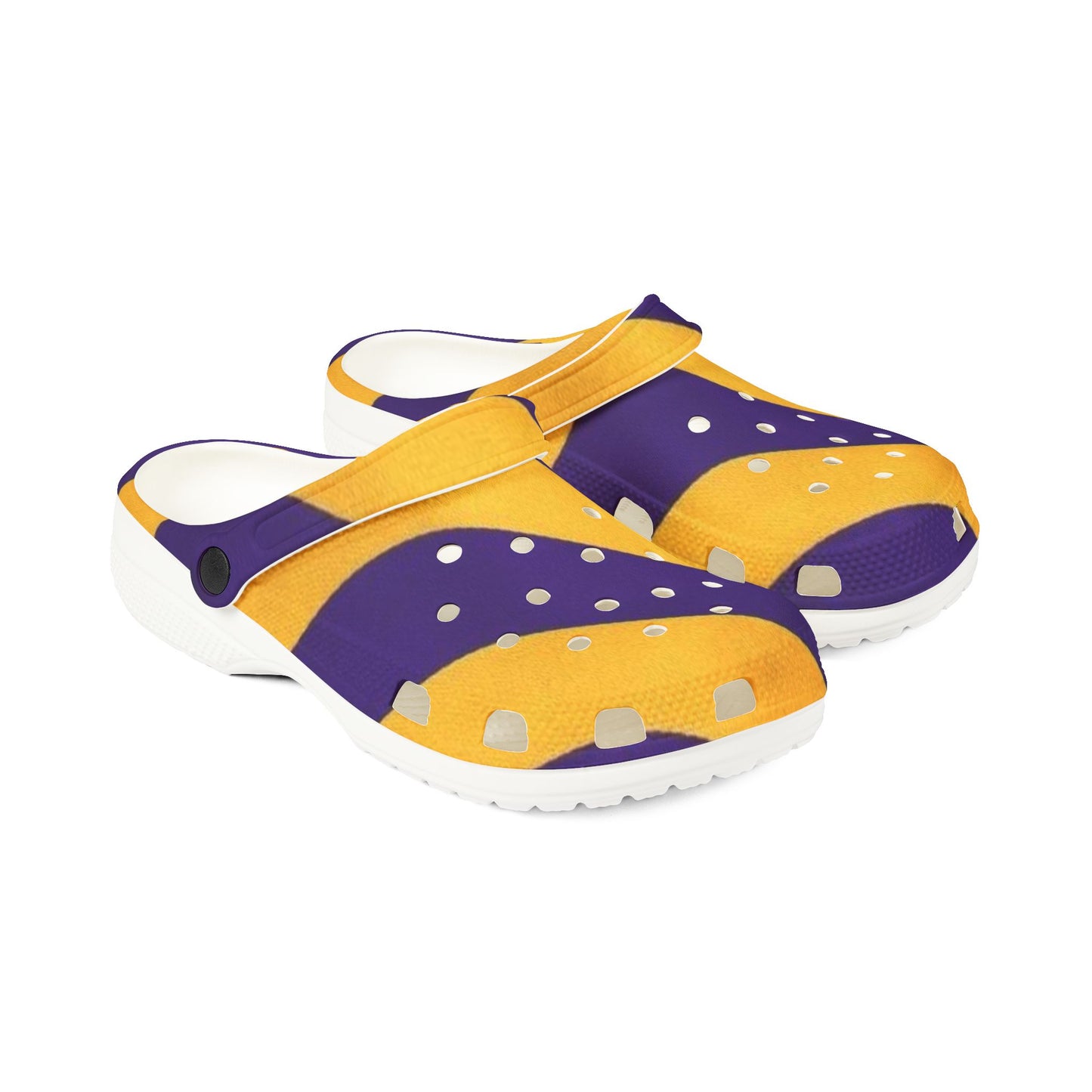 Purple and Gold Clogs
