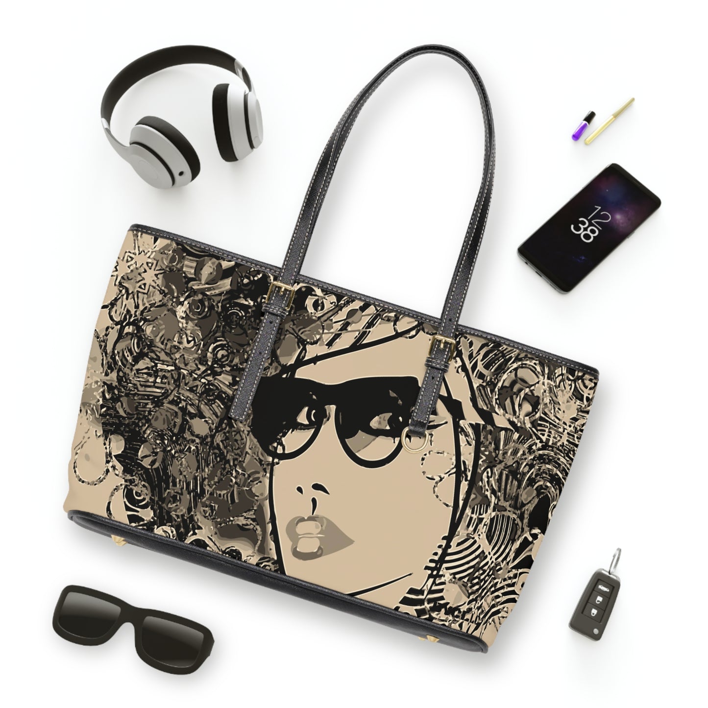 PU Leather Shoulder Bag(Glam Sis)