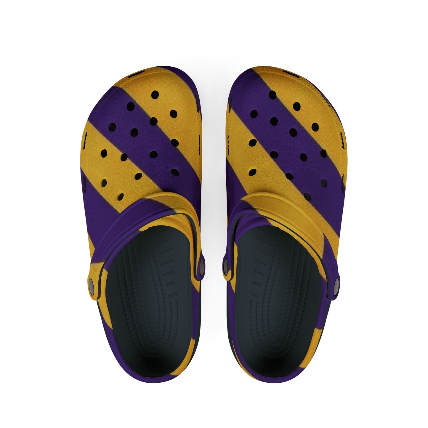 Purple and Gold Clogs