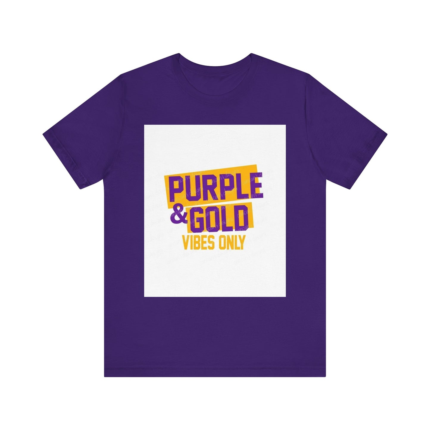 Unisex Jersey Short Sleeve Tee(Purple and Gold)