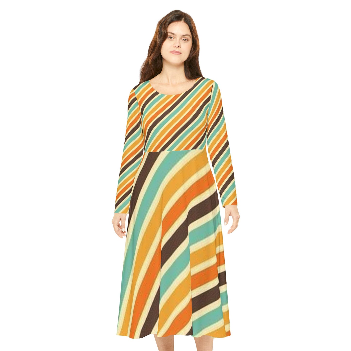 Women's Long Sleeve Dress (Hippie 31)